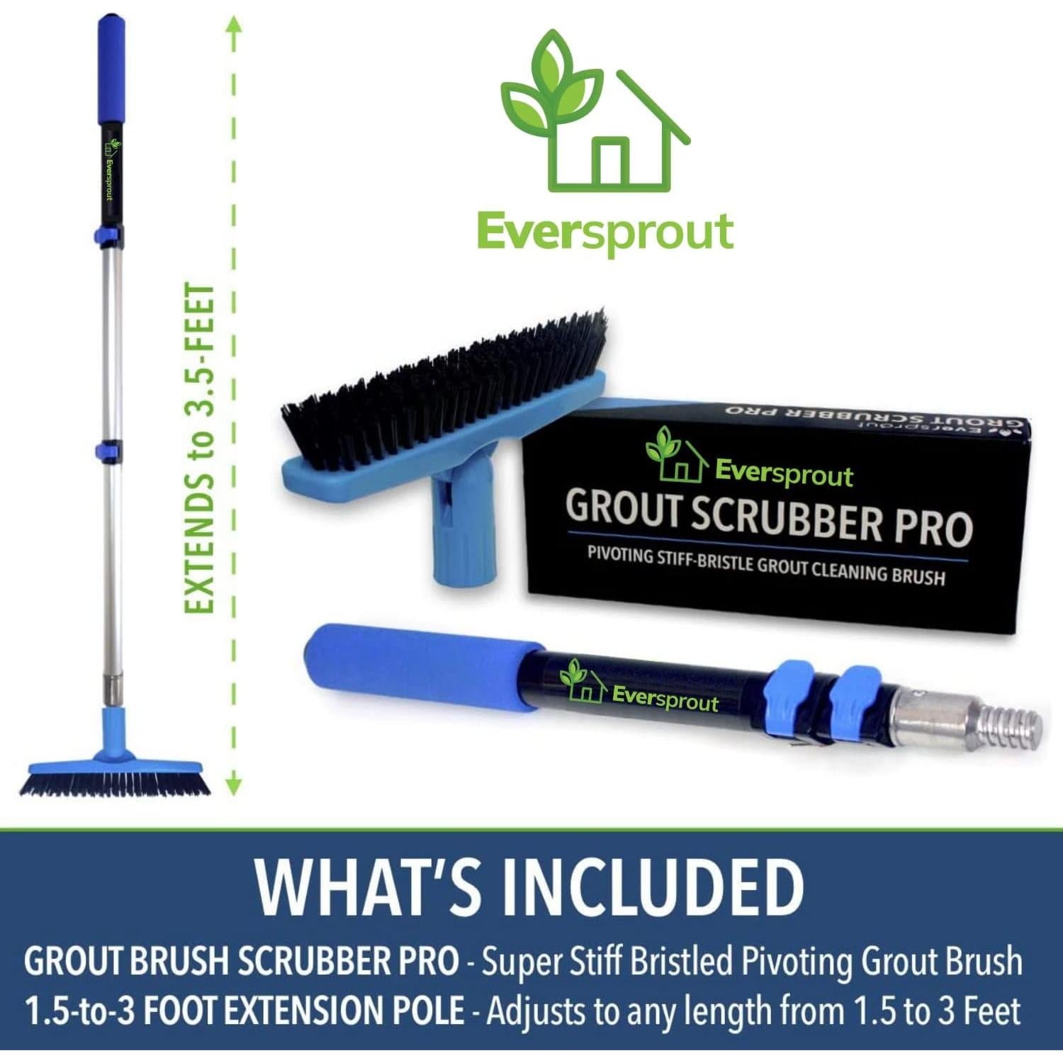 Cepillo de Lechada Pro Eversprout con Mango Extensible 1.2 m