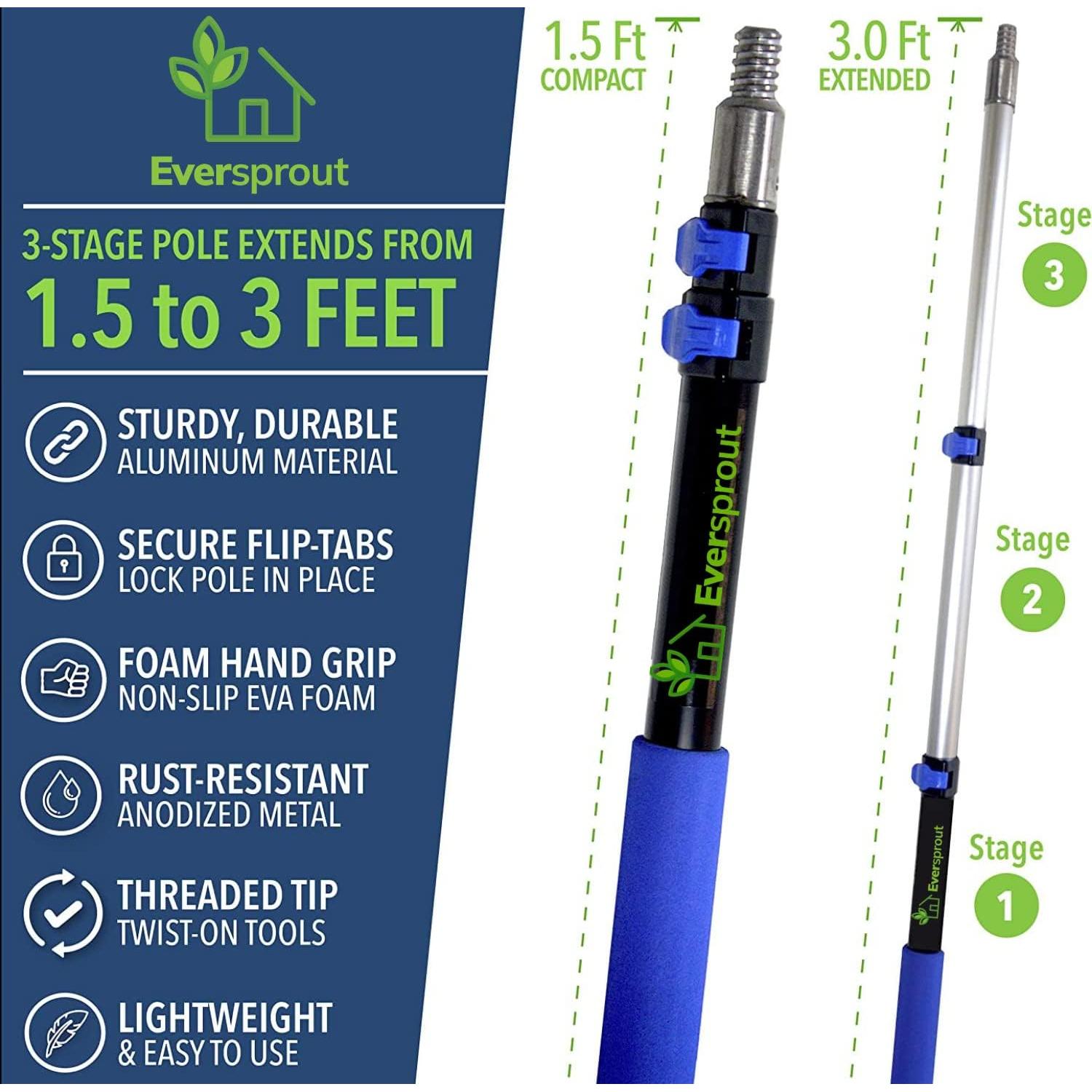 Cepillo de Lechada Pro Eversprout con Mango Extensible 1.2 m