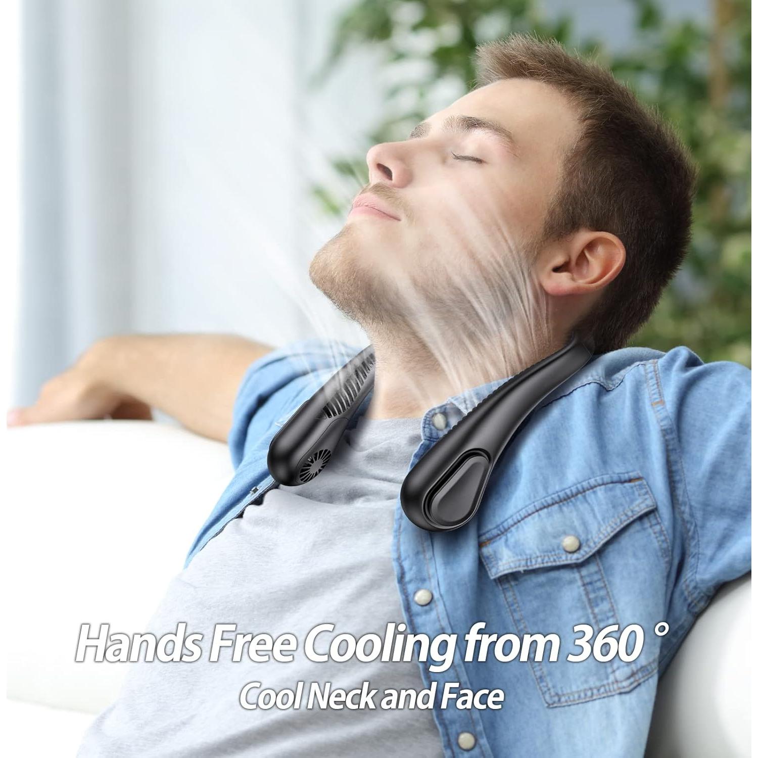 Ventilador de Cuello Sin Aspas AMACOOL HF370 Recargable 5000mAh