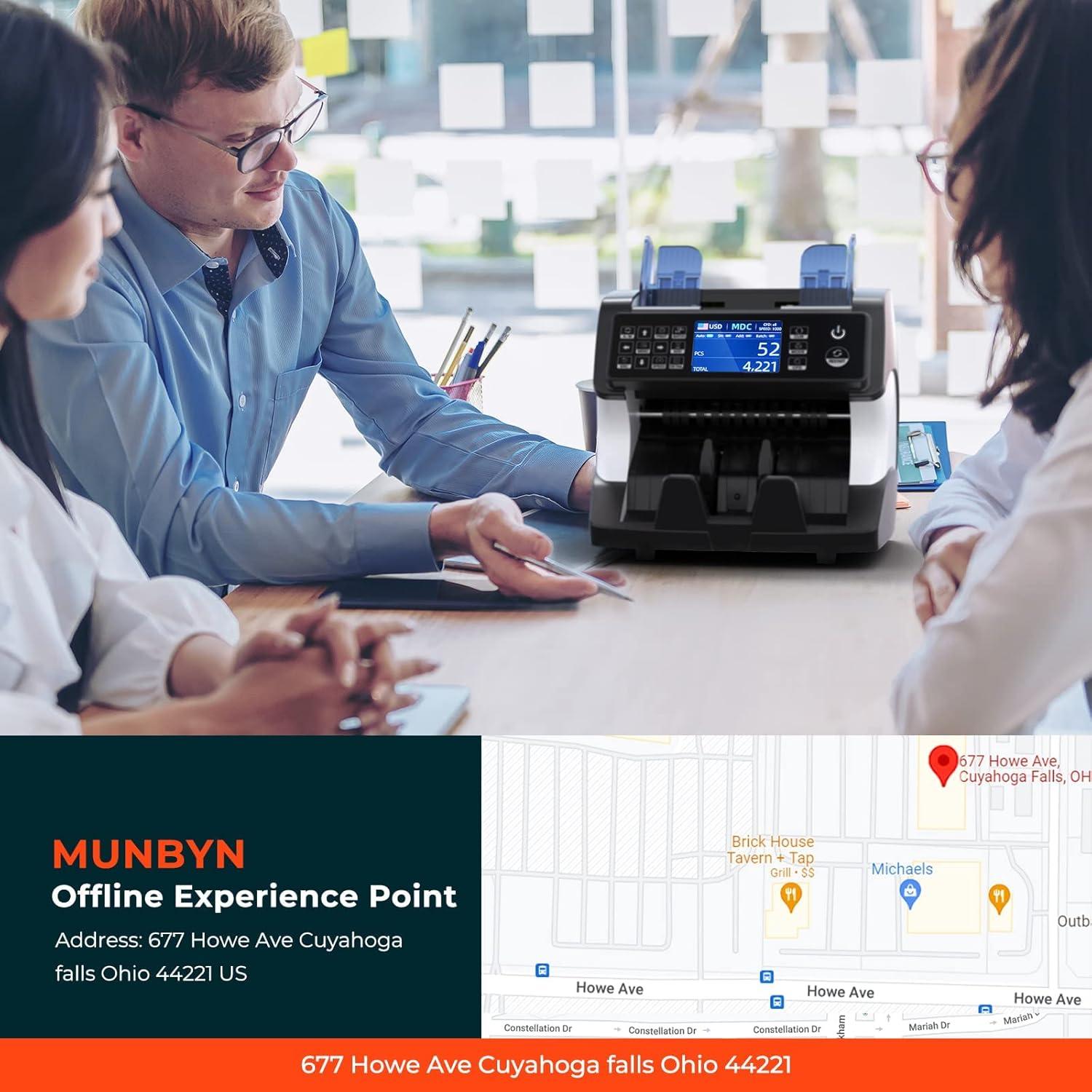 Contadora de Dinero MUNBYN IMC01 Grado Bancario Mixta