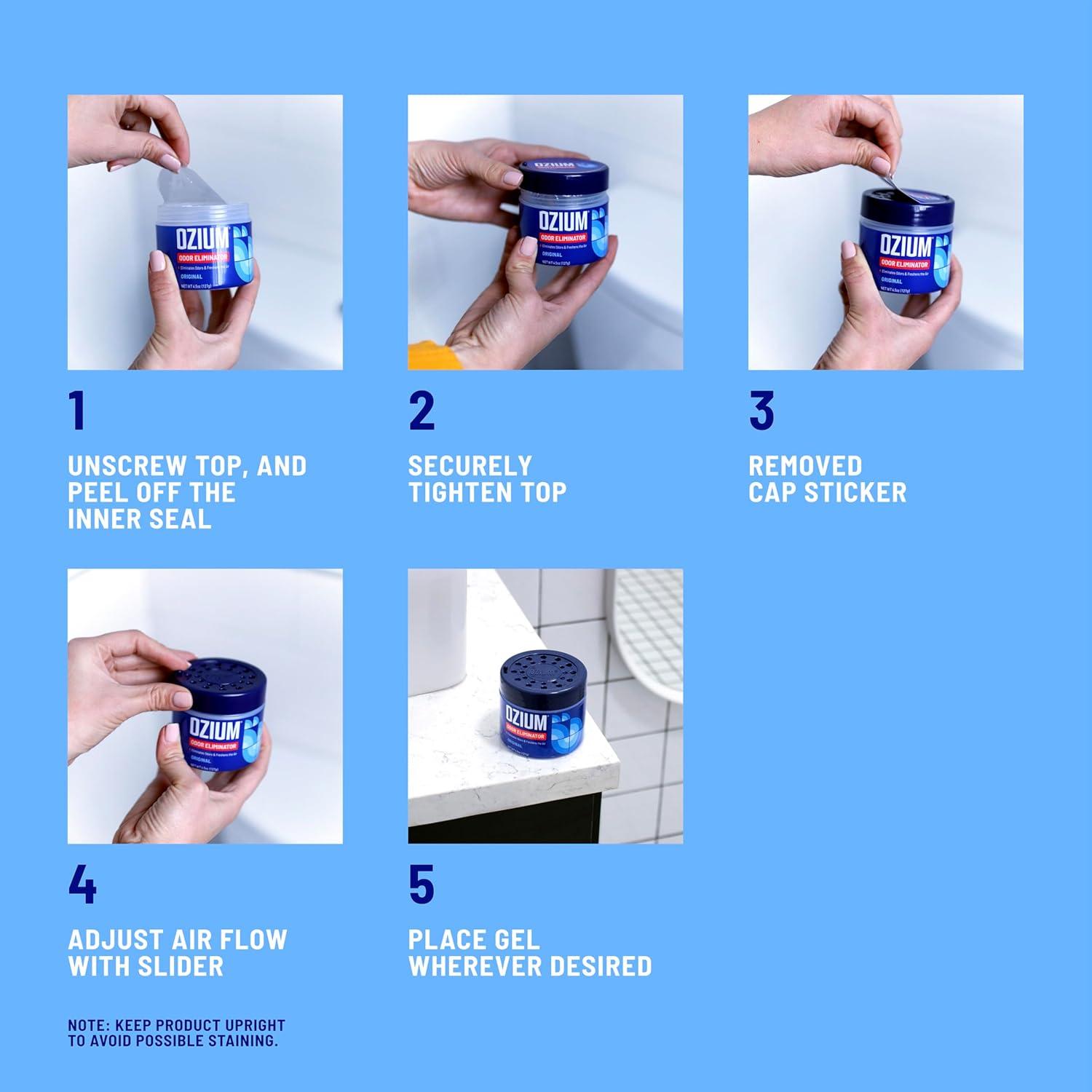 Gel Eliminador de Olores Ozium 226.8 g para Hogar y Auto