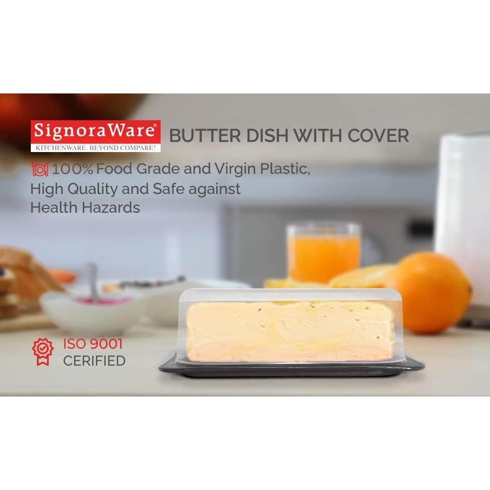 Contenedor de Mantequilla Signoraware Negro con Tapa 16.5x7.9cm