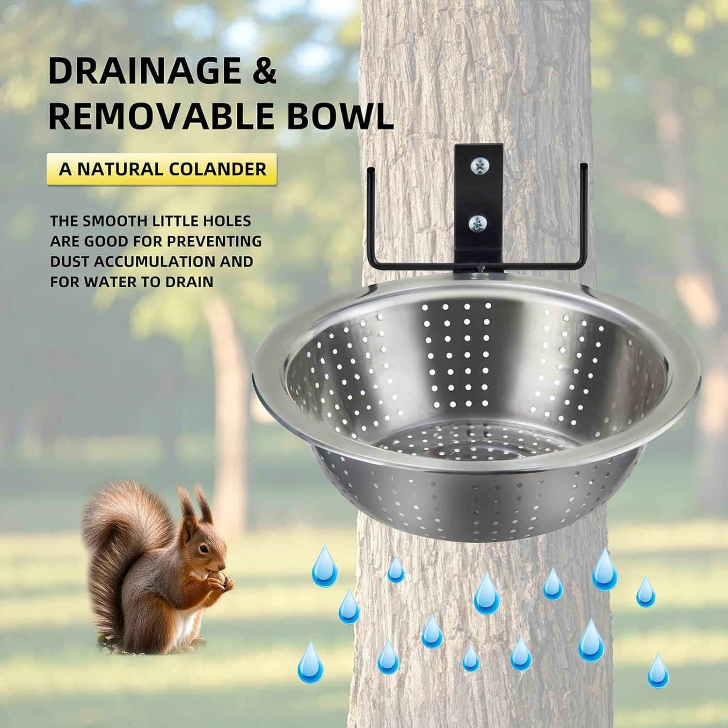 Comedero para Ardillas Hanyinails Acero Inoxidable 22.86 cm