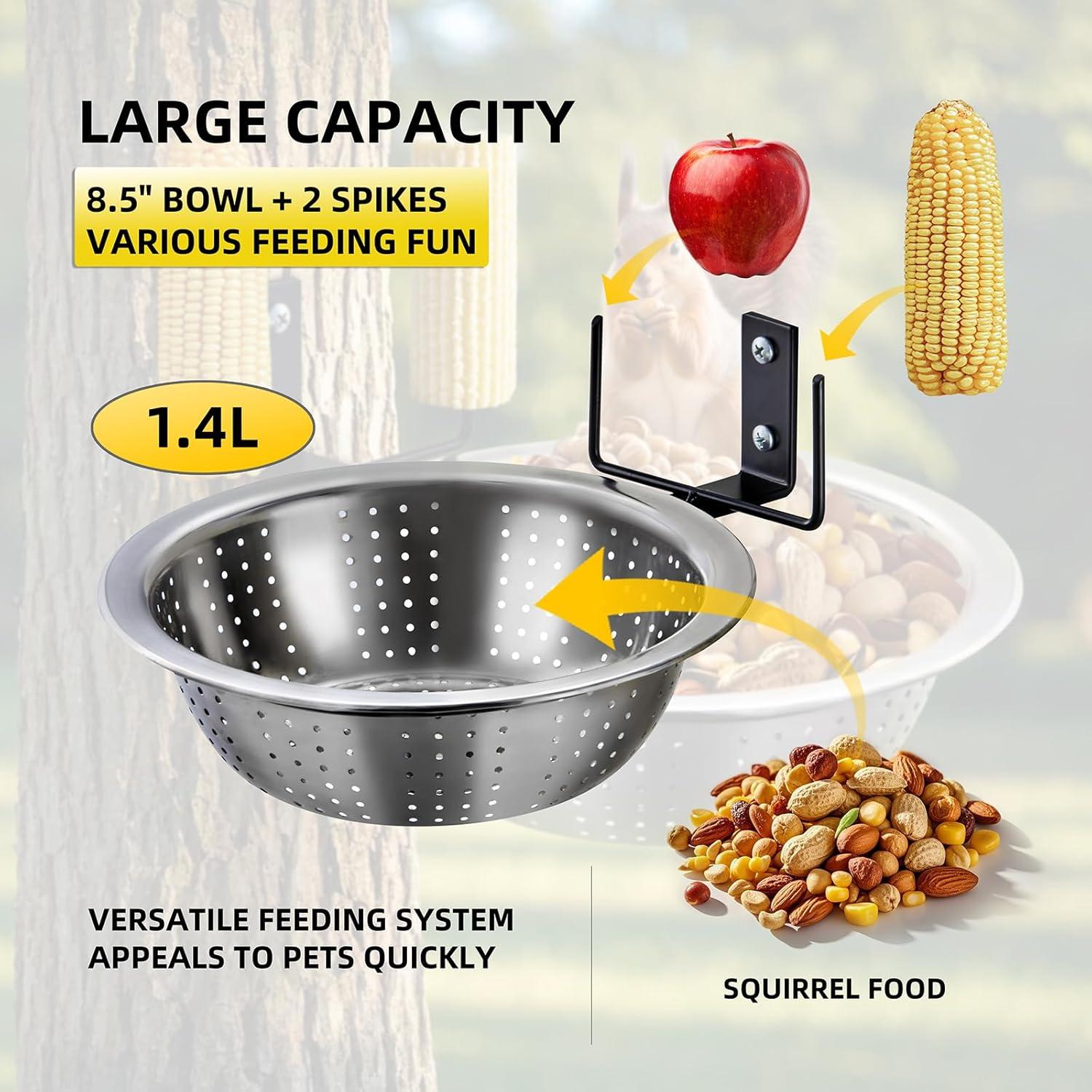 Comedero para Ardillas Hanyinails Acero Inoxidable 22.86 cm