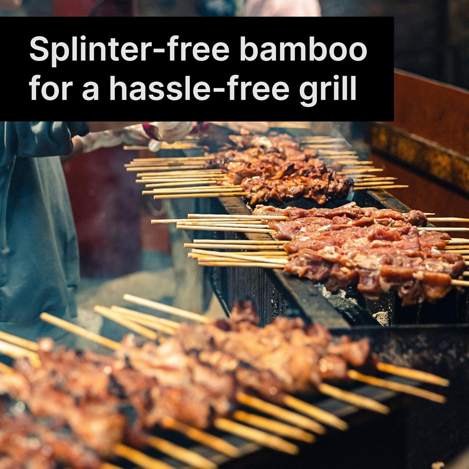 Pinchos de Madera de Bambú KingSeal para Perros - 22 cm, 100 Unidades