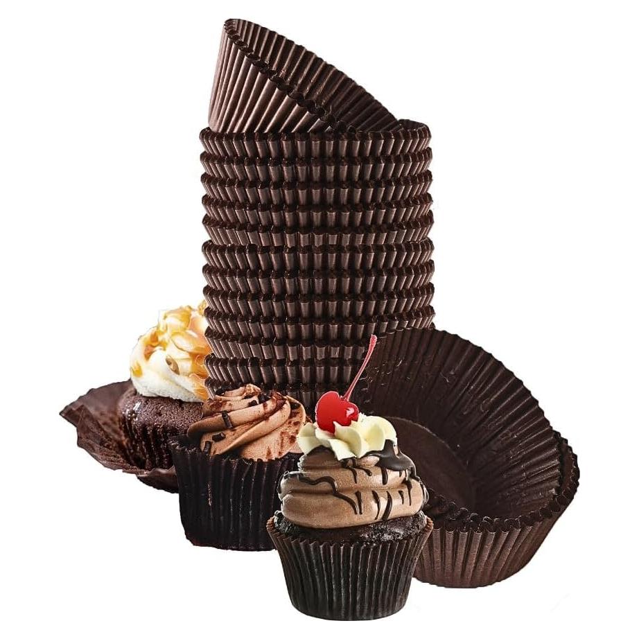 Forros de Cupcake Marrones Green Direct - Paquete de 500 Unidades