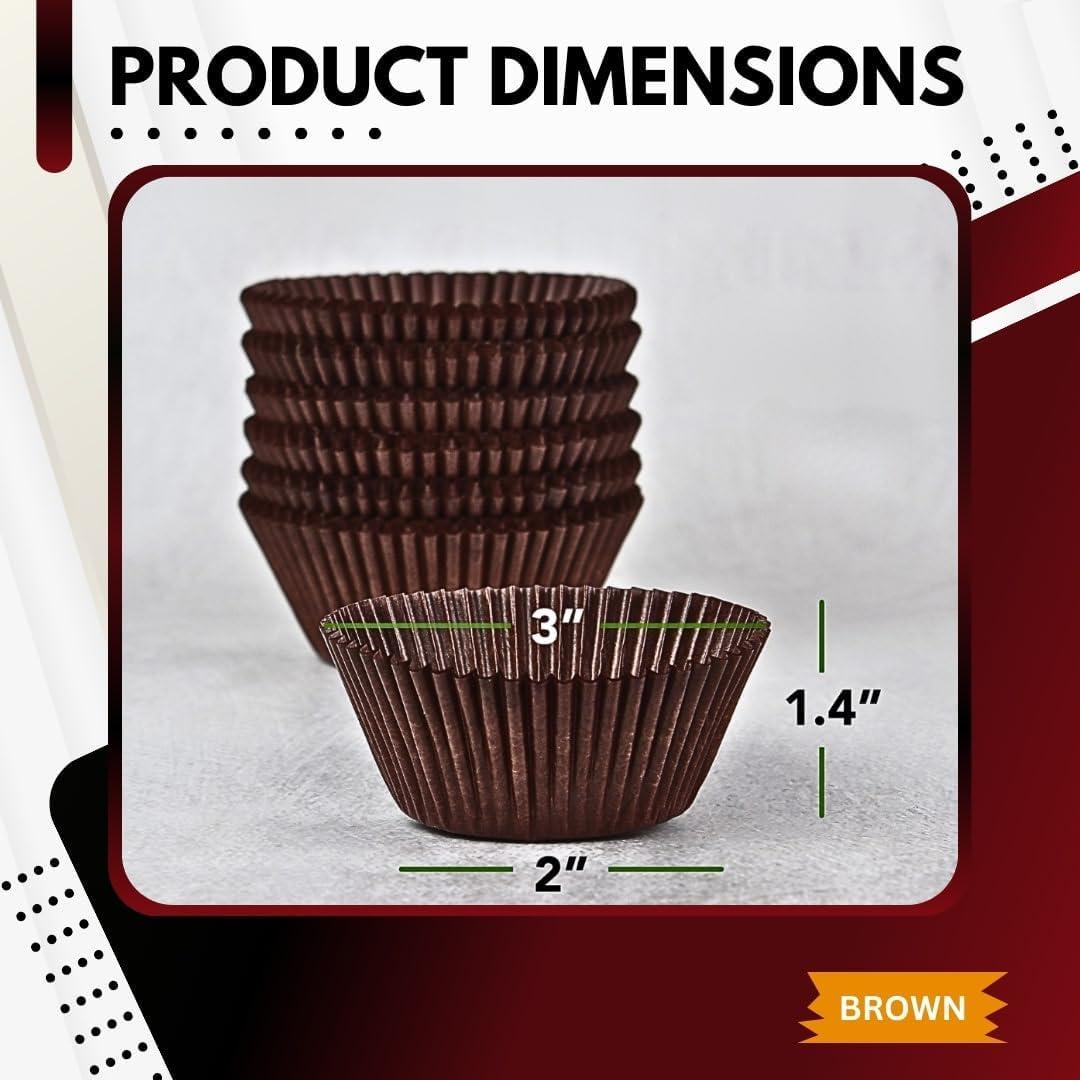 Forros de Cupcake Marrones Green Direct - Paquete de 500 Unidades