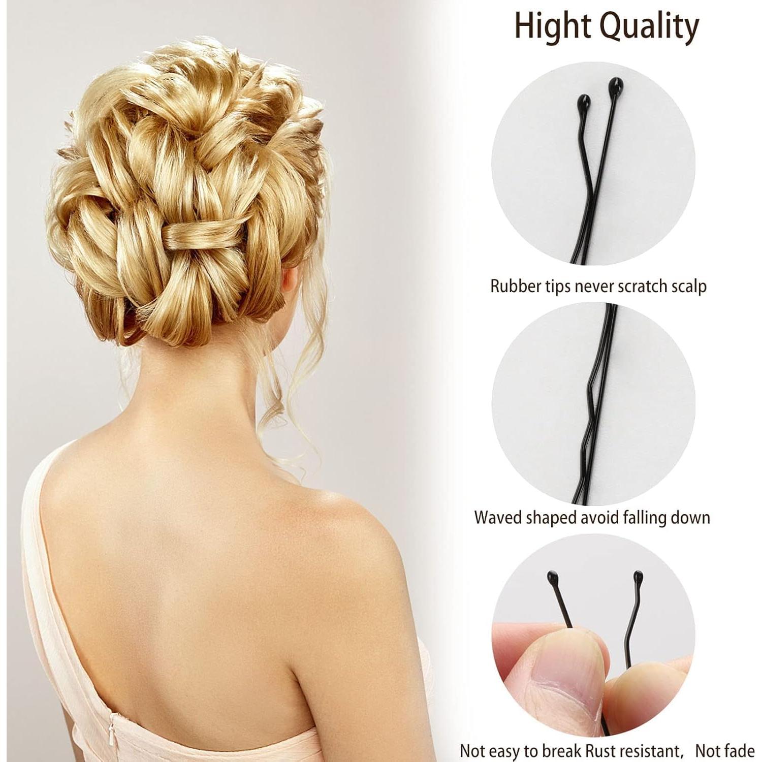 300 Horquillas para el Cabello Tbestmax 5 cm Negras