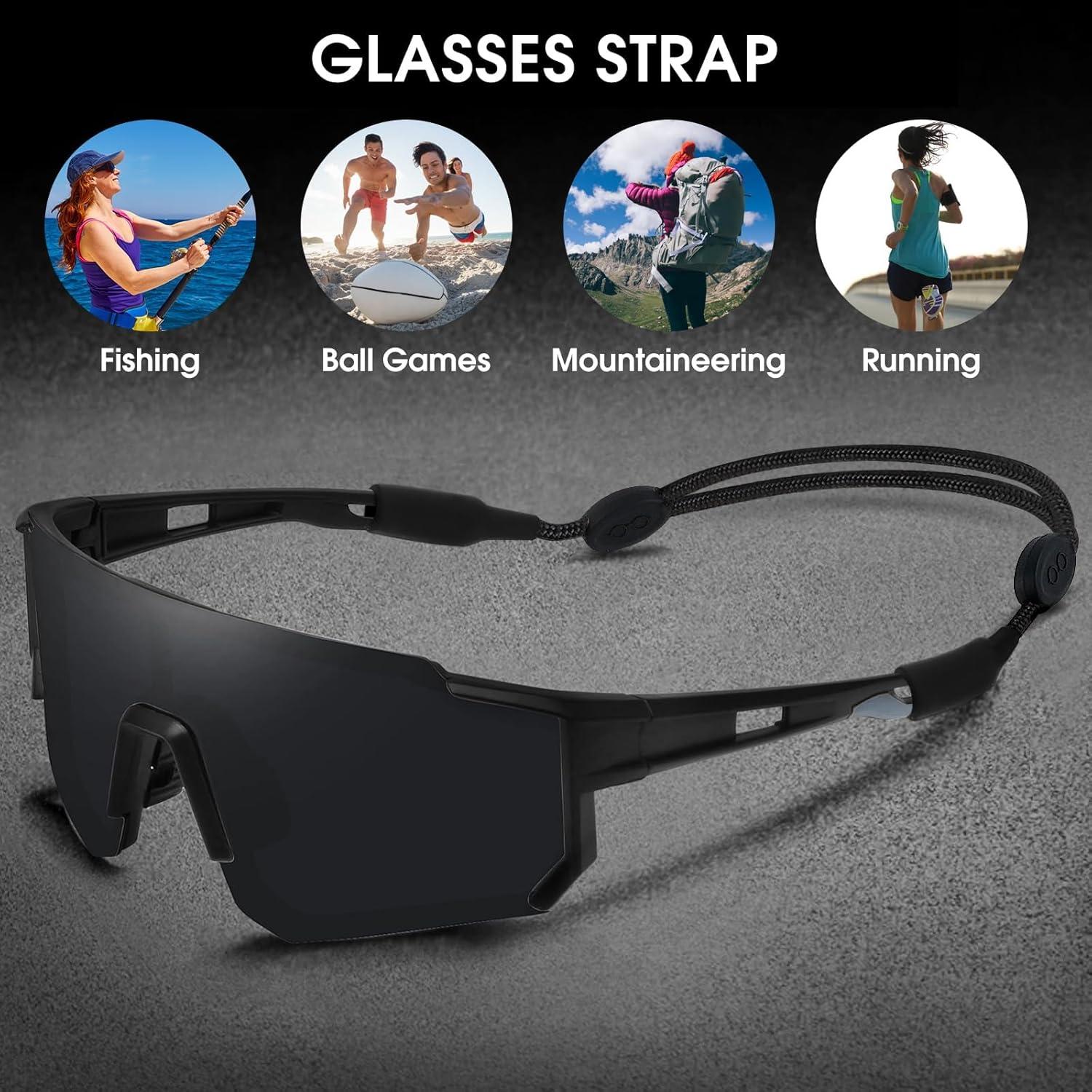 Correa Ajustable para Gafas GZJ - 3 Pcs, 20-36 cm, Negro