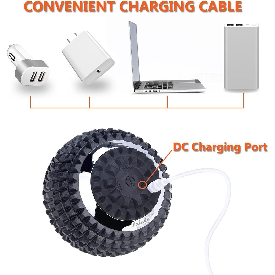 Bola de Masaje Vibrante Wolady 12.7 cm 4 Velocidades Alivio Dolor