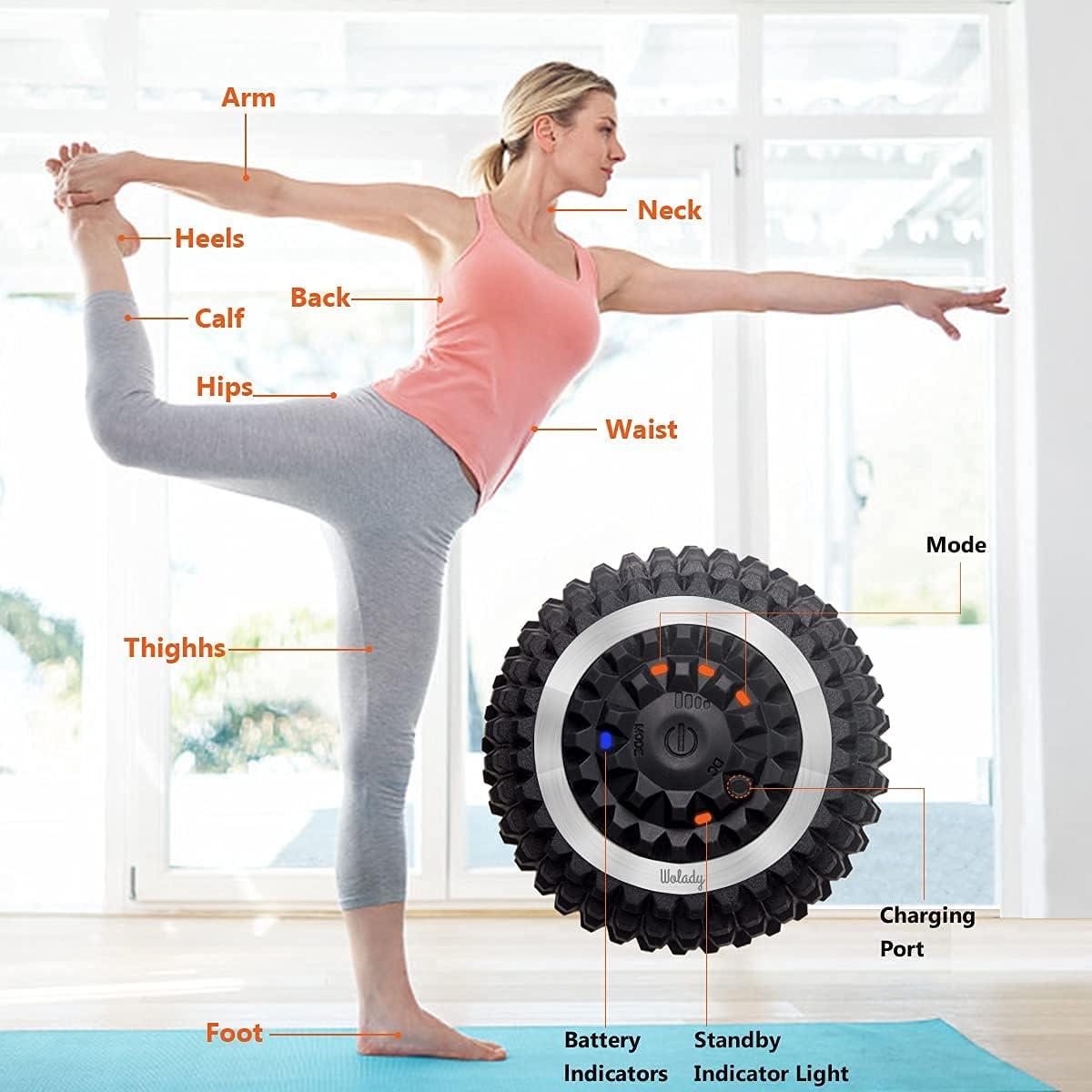 Bola de Masaje Vibrante Wolady 12.7 cm 4 Velocidades Alivio Dolor