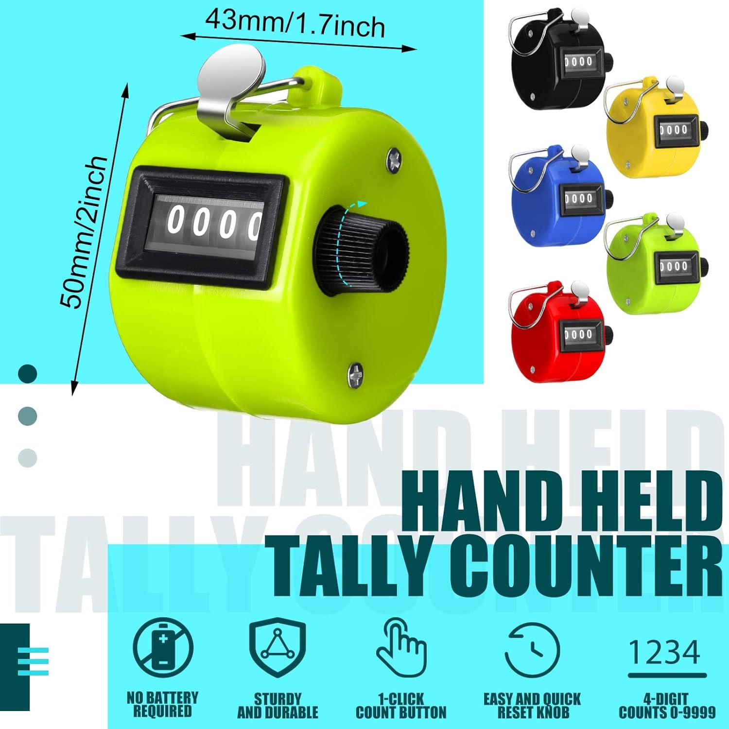 Contador Manual de Mano Kingdder 25 Pcs 4 Dígitos Multicolor