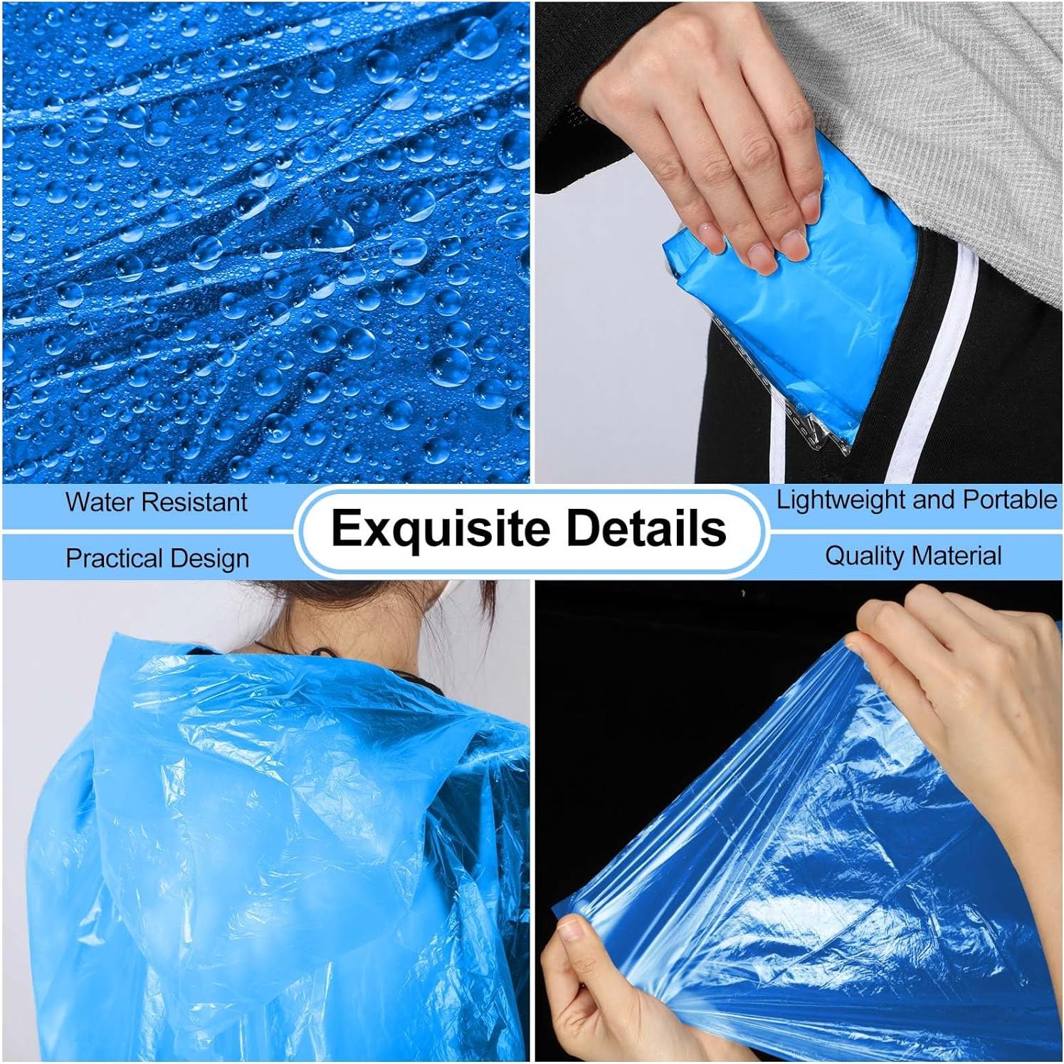 Paquete de 150 Ponchos de Lluvia Desechables Handepo Adultos