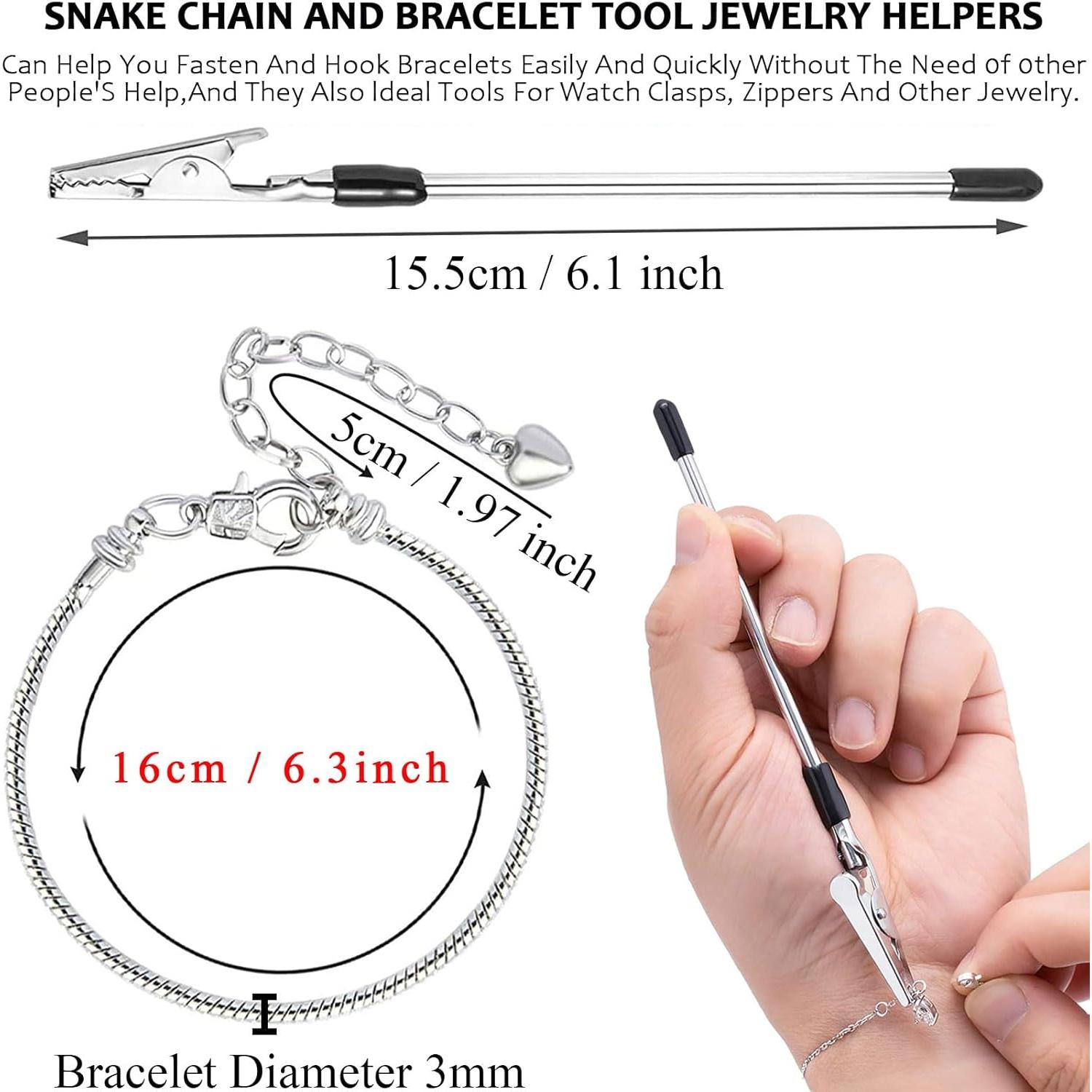 10 Piezas Pulsera de Serpiente Plata Ajustable 16 cm DIY