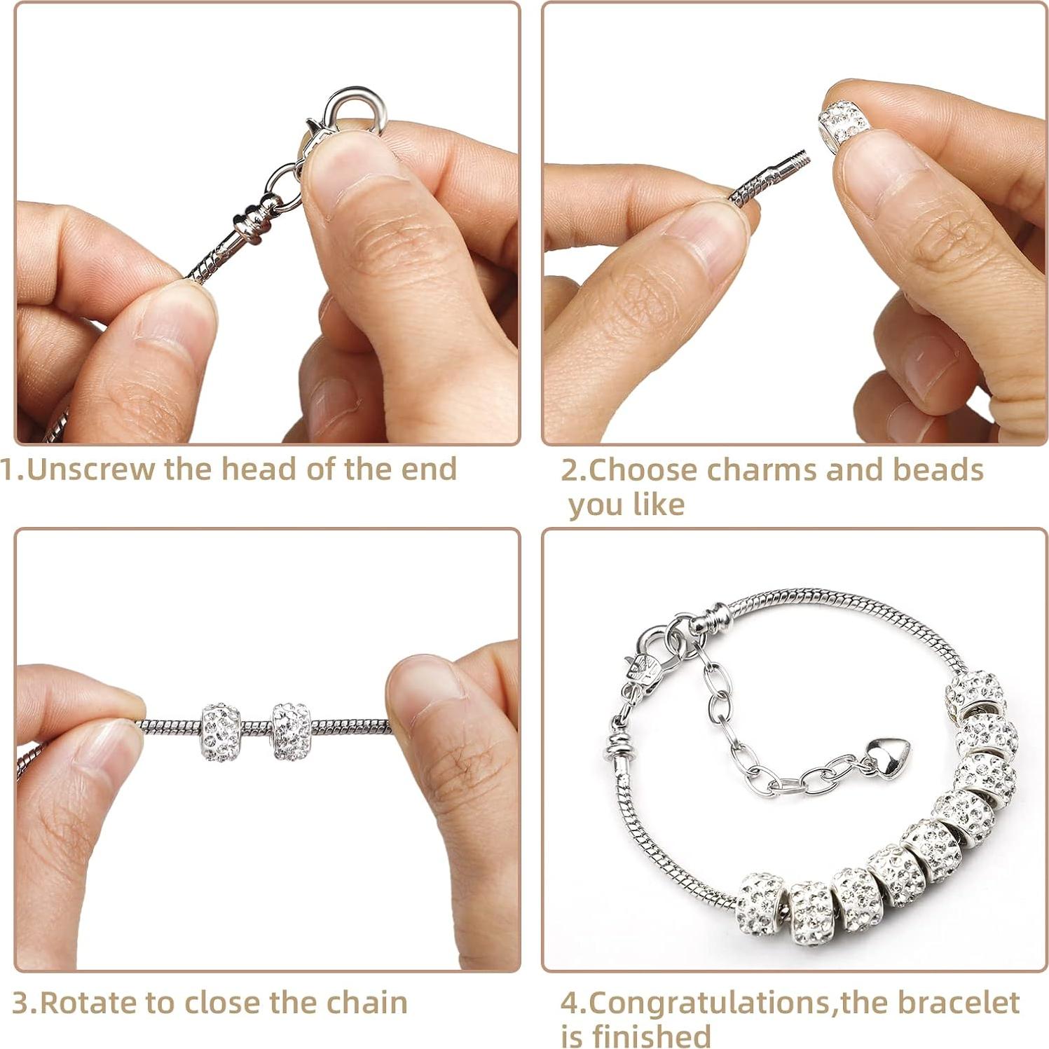 10 Piezas Pulsera de Serpiente Plata Ajustable 16 cm DIY