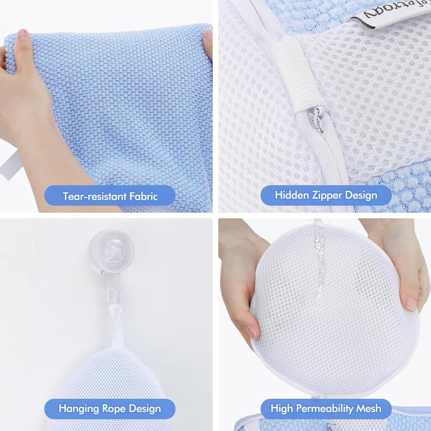 Bolsa de Lavado de Zapatos Teletrogy 2 Pcs Reutilizables Azul