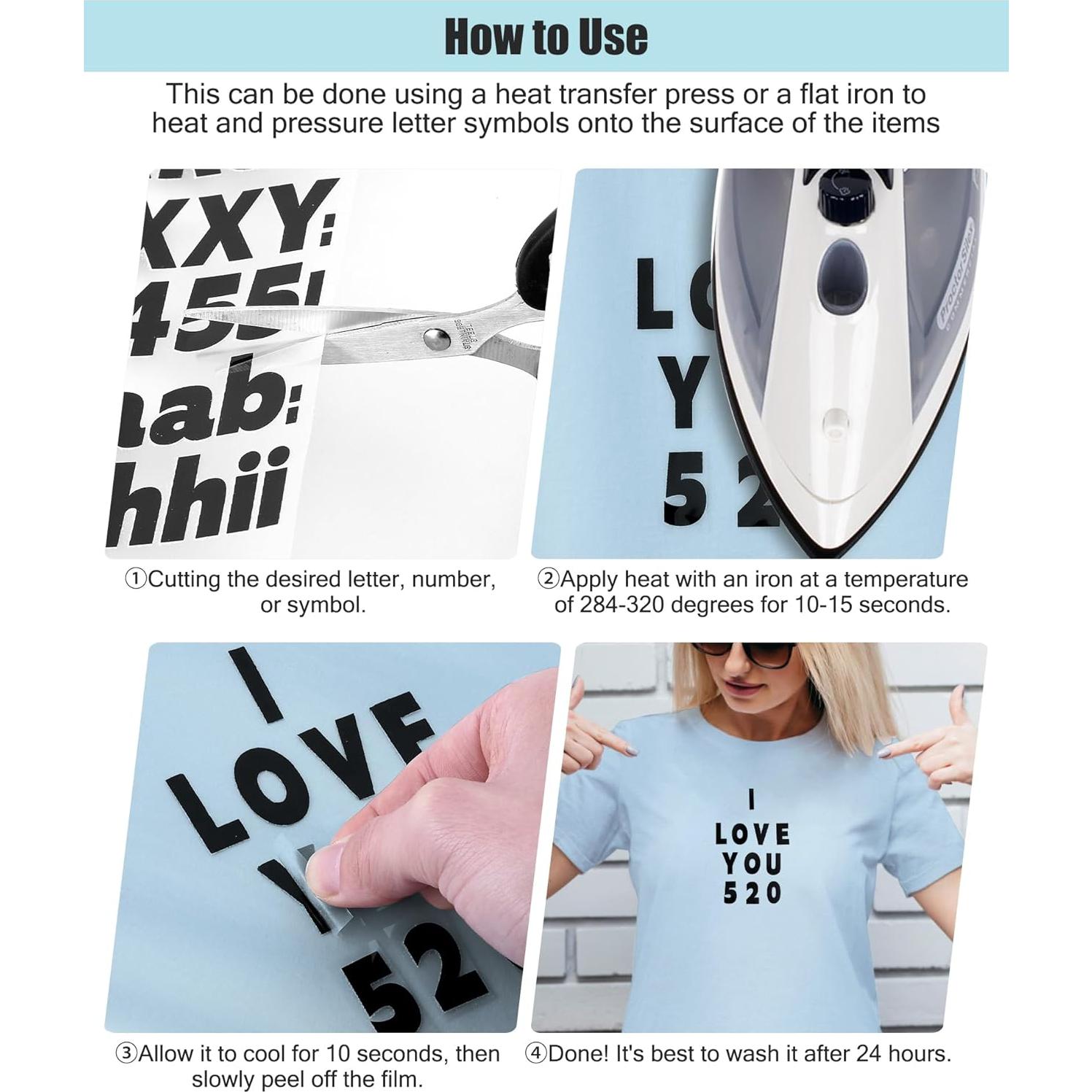 Juego de Letras y Números de Planchar Craftizon - 1510 Piezas