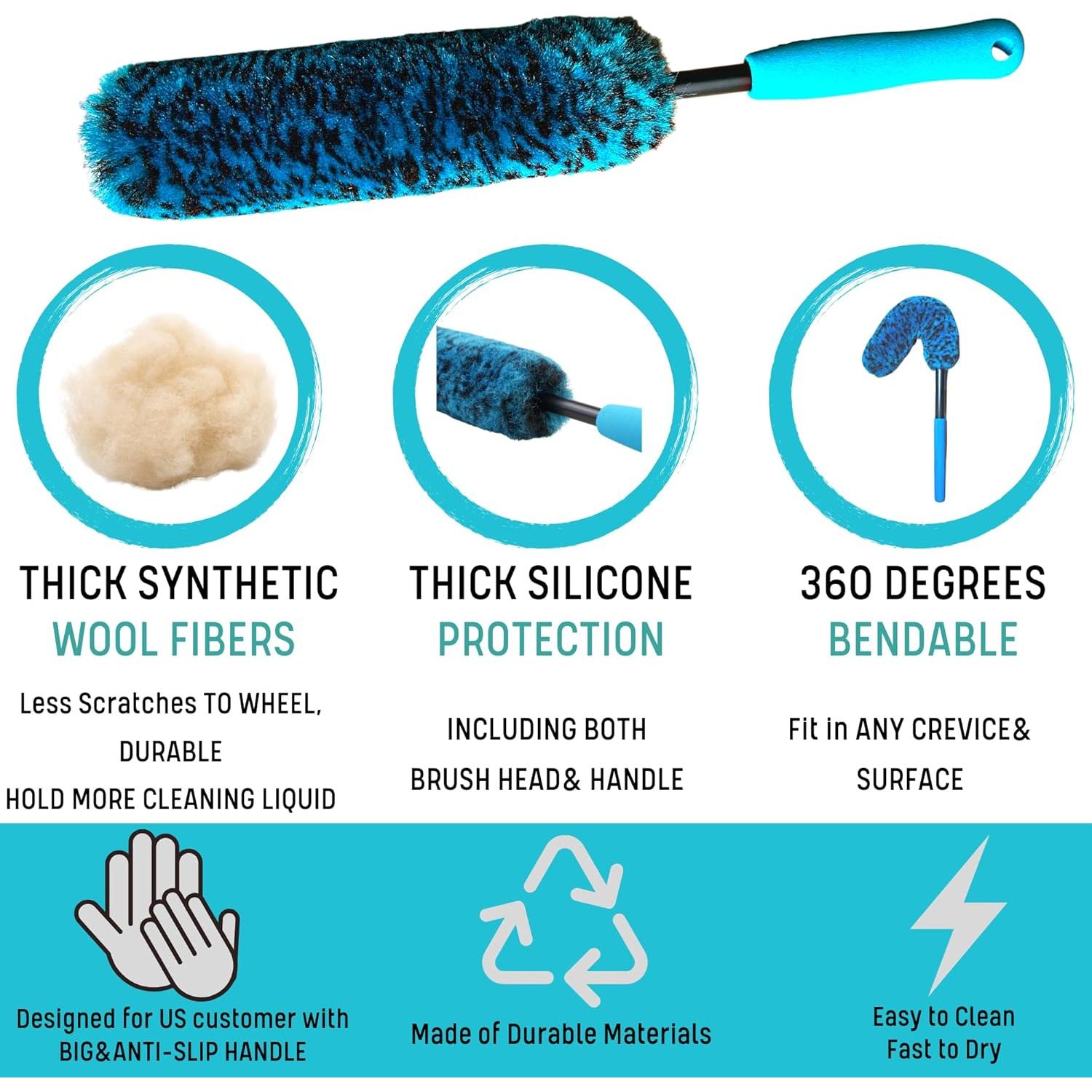 Kit de limpieza de ruedas Oesee WB001-6, 6 piezas sin rayones