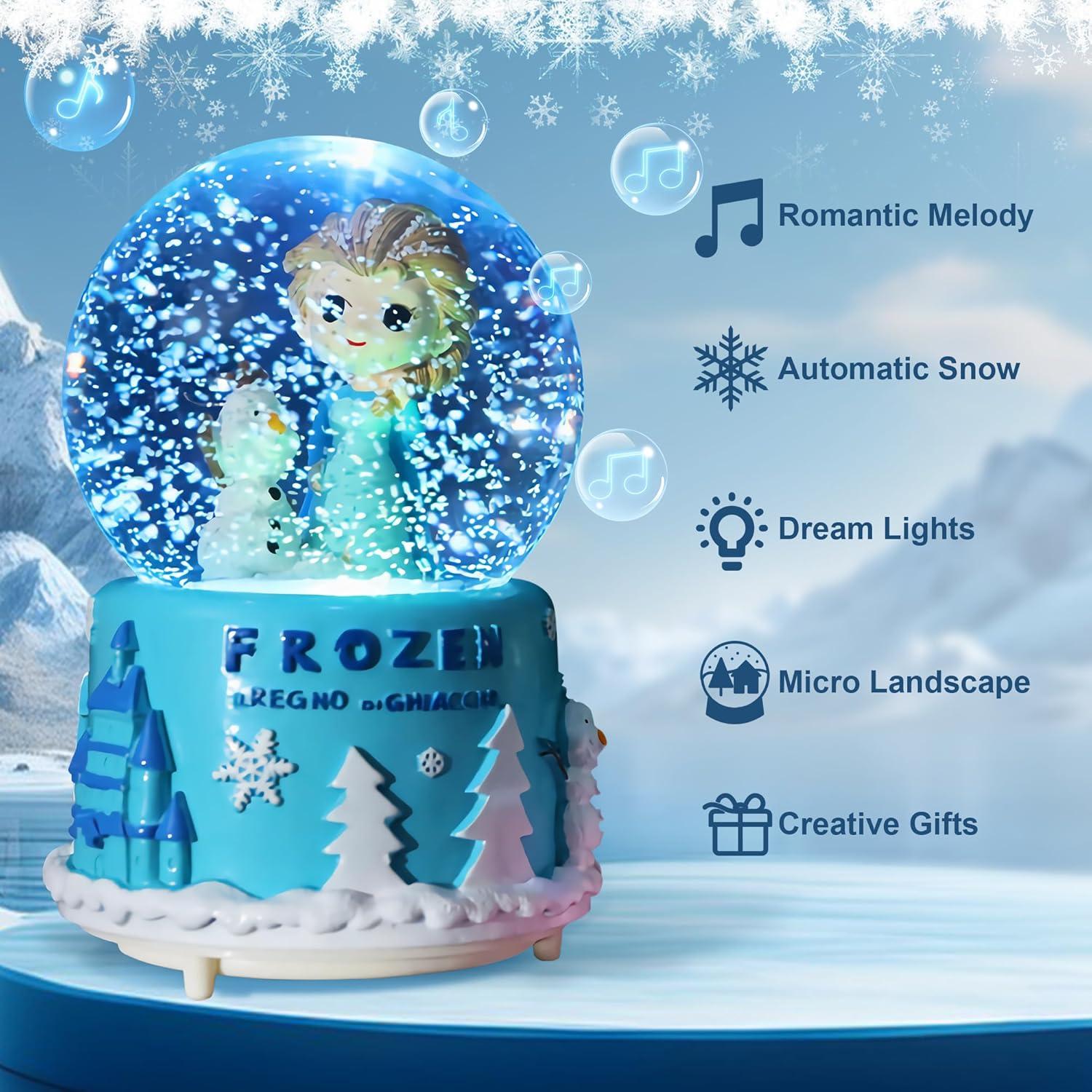 Globo de Nieve Musical UNIMIW Princesa 12 cm LED
