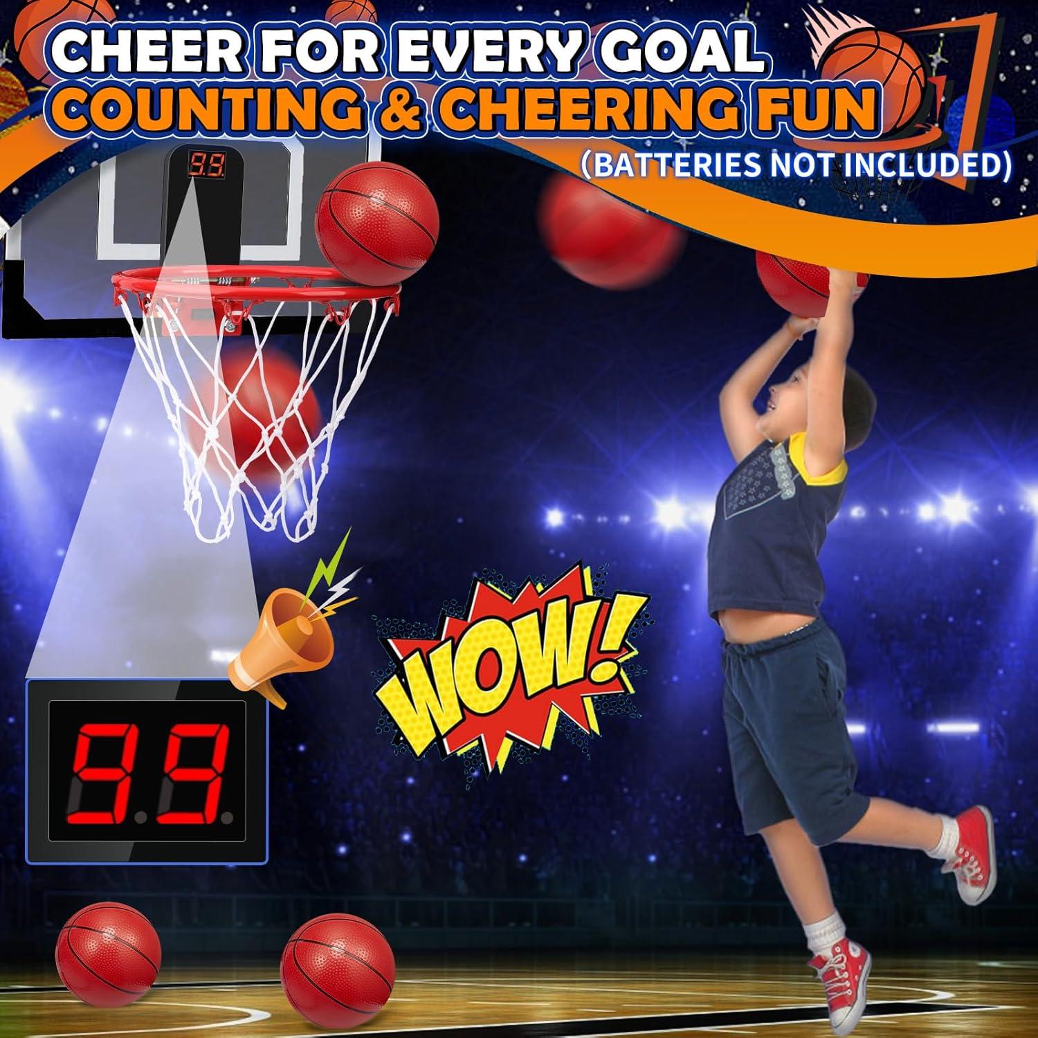 Aro de Baloncesto Mini Amarlozn 9" con Tablero y 4 Balones