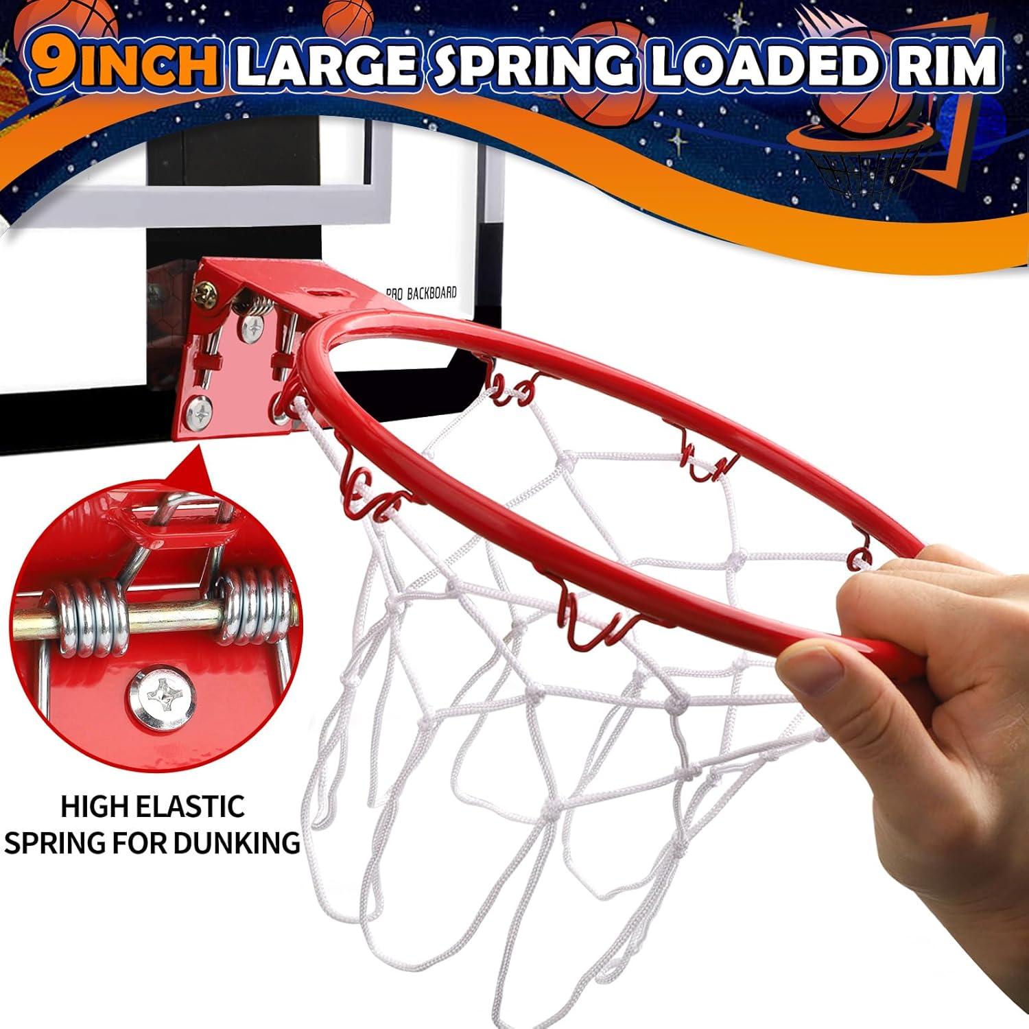 Aro de Baloncesto Mini Amarlozn 9" con Tablero y 4 Balones