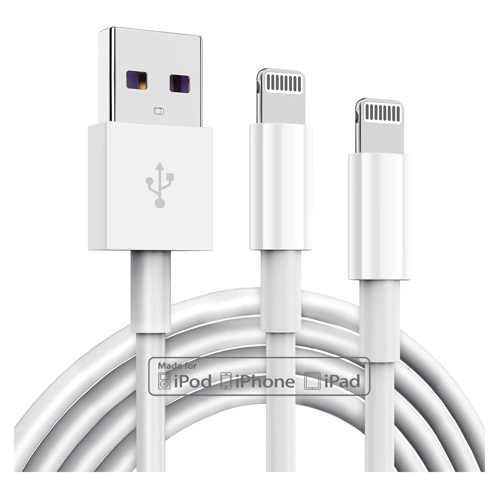 Cable de Carga Rápida Lightning TUMABER 2 Pack 3 pies MFi