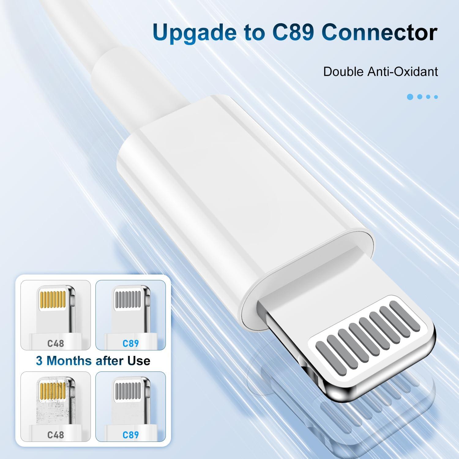 Cable de Carga Rápida Lightning TUMABER 2 Pack 3 pies MFi