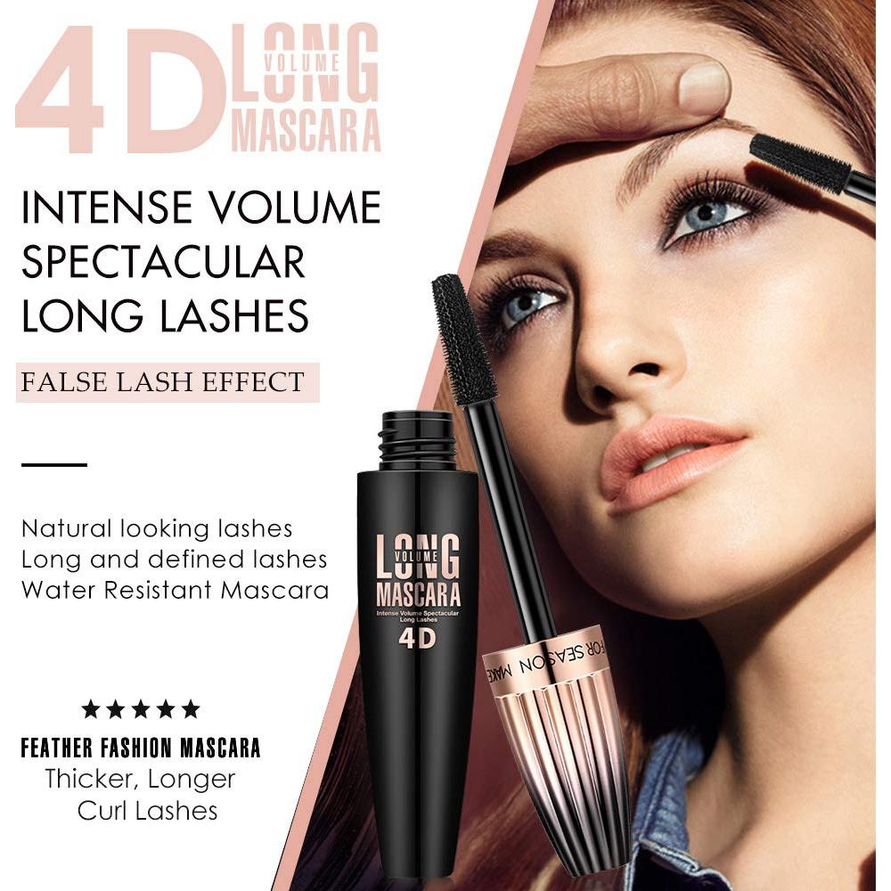 Máscara de Pestañas ALIVER 4D Volumen y Longitud Negra