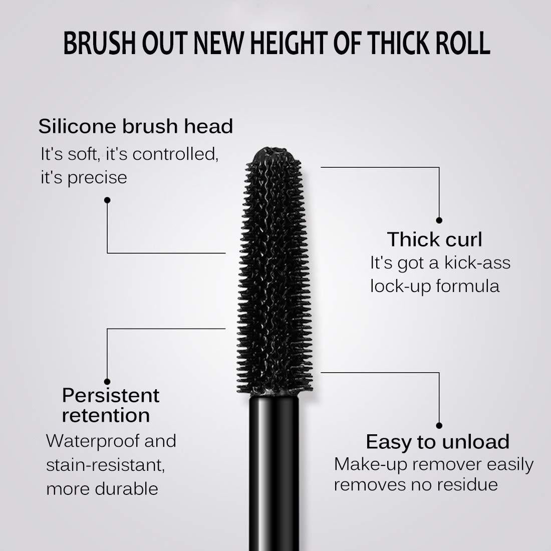 Máscara de Pestañas ALIVER 4D Volumen y Longitud Negra