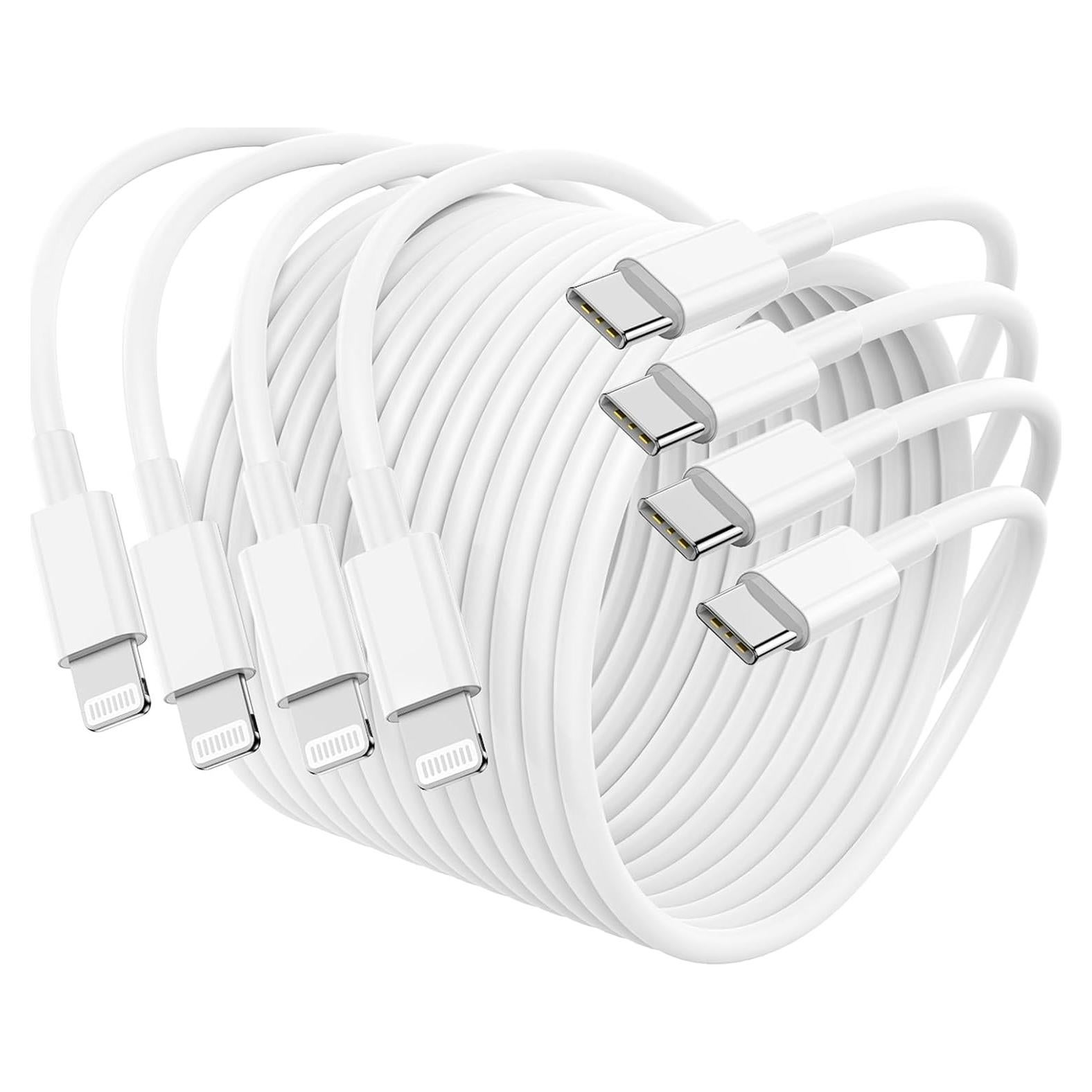 Paquete de 4 cables USB C a Lightning 3 pies Essri