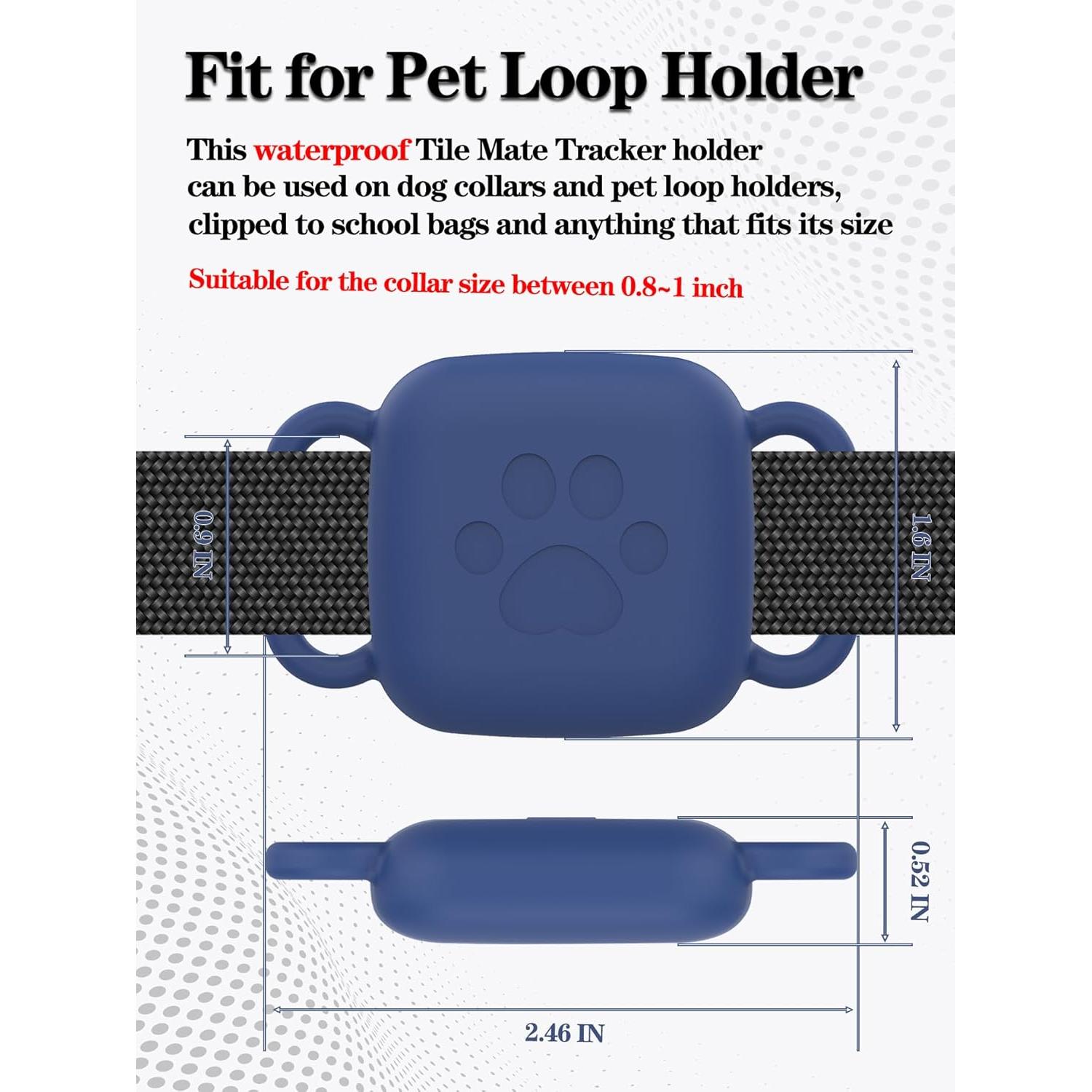 Soporte de Collar de Perro Rzttwl para Tile Mate 2022-2024 Negro