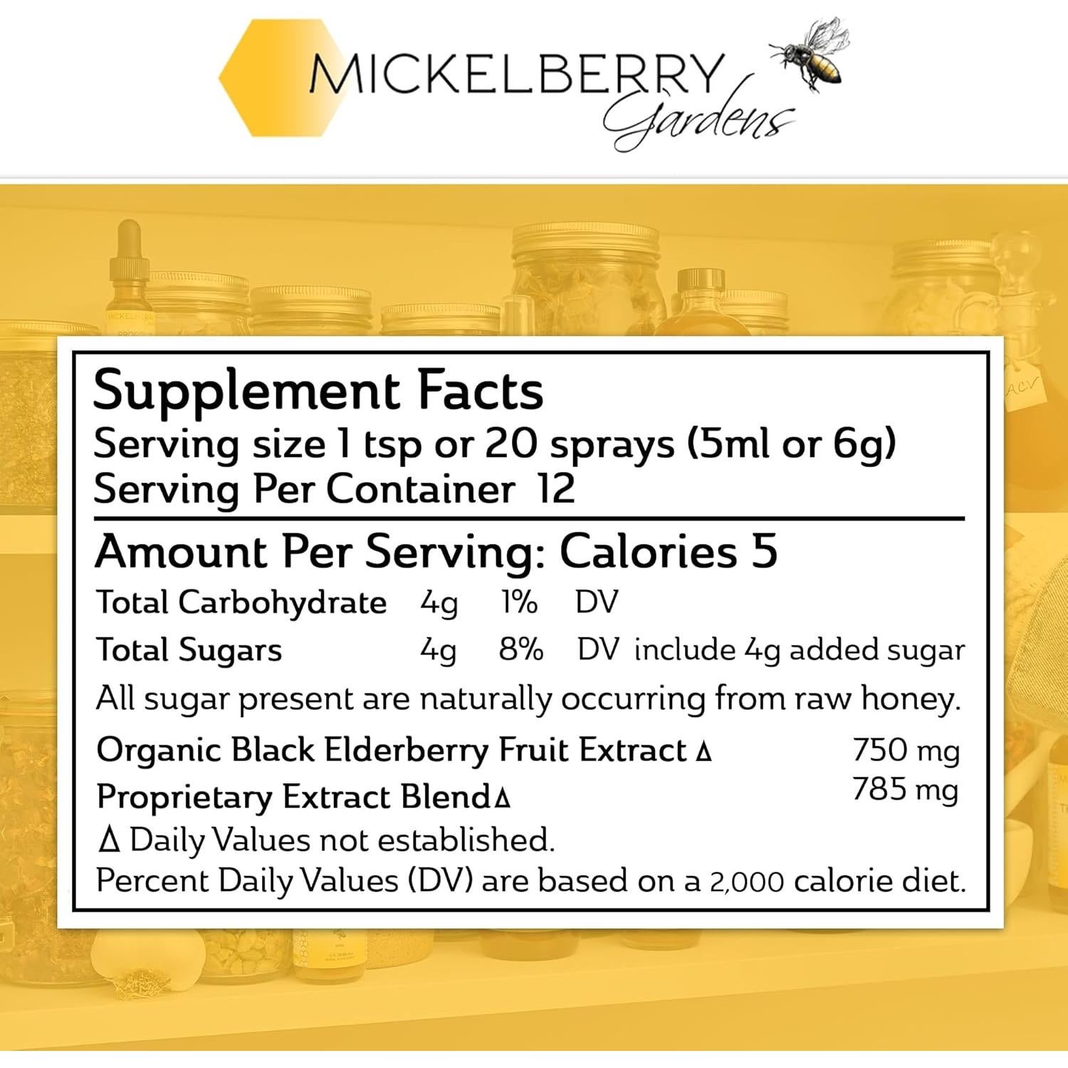 Jarabe de Saúco Orgánico Mickelberry Gardens 59.15 ml