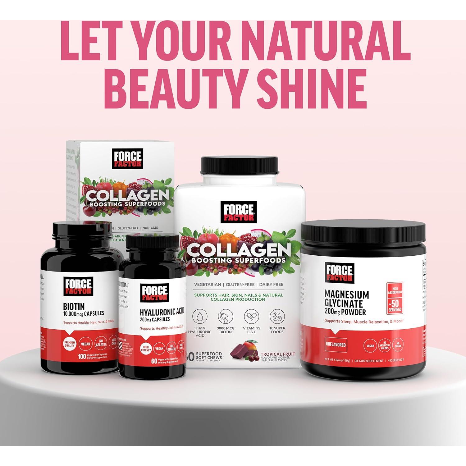 Gomas Blandas Force Factor Aumentador de Colágeno Vegano 60 Unidades