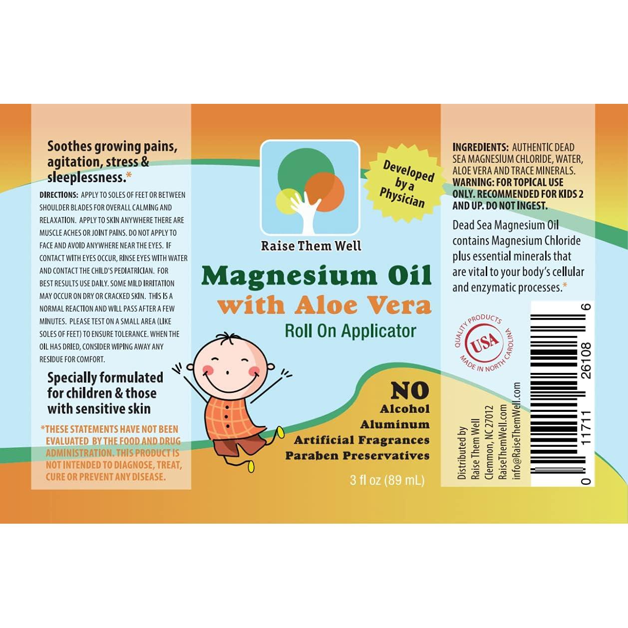 Aceite de Magnesio Roll-On Raise Them Well 88.72 ml Calmante