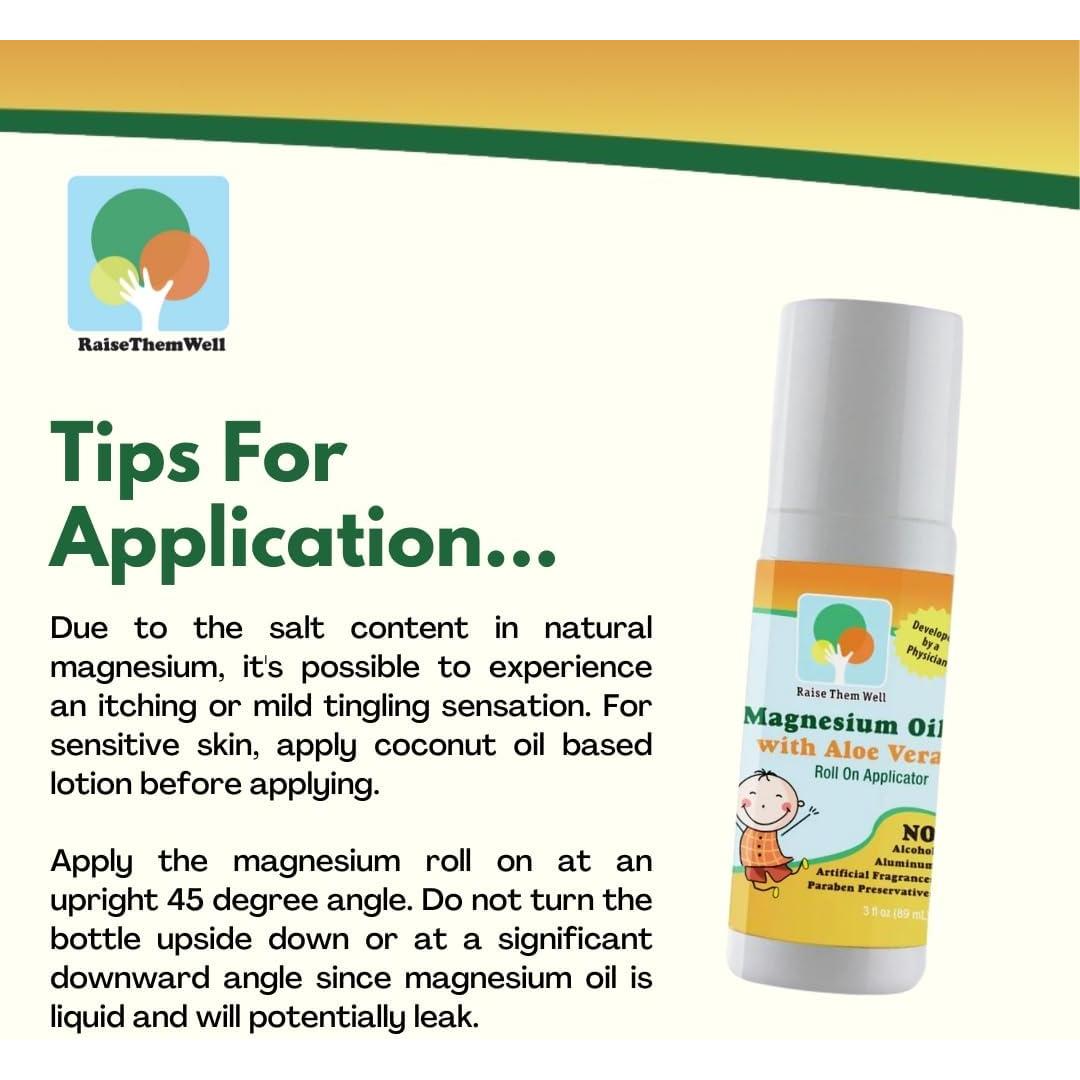 Aceite de Magnesio Roll-On Raise Them Well 88.72 ml Calmante