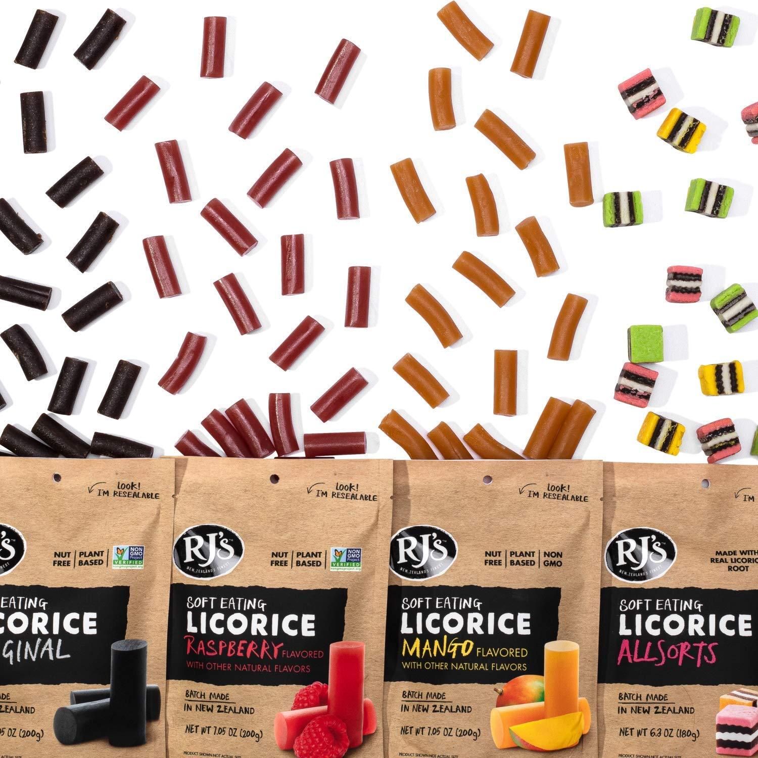 Regaliz Negro Suave RJ's Licorice 200g - Vegano y Kosher