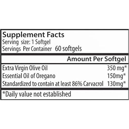 Softgels de Aceite de Orégano Zane Hellas 60 Unidades 130 mg Carvacrol