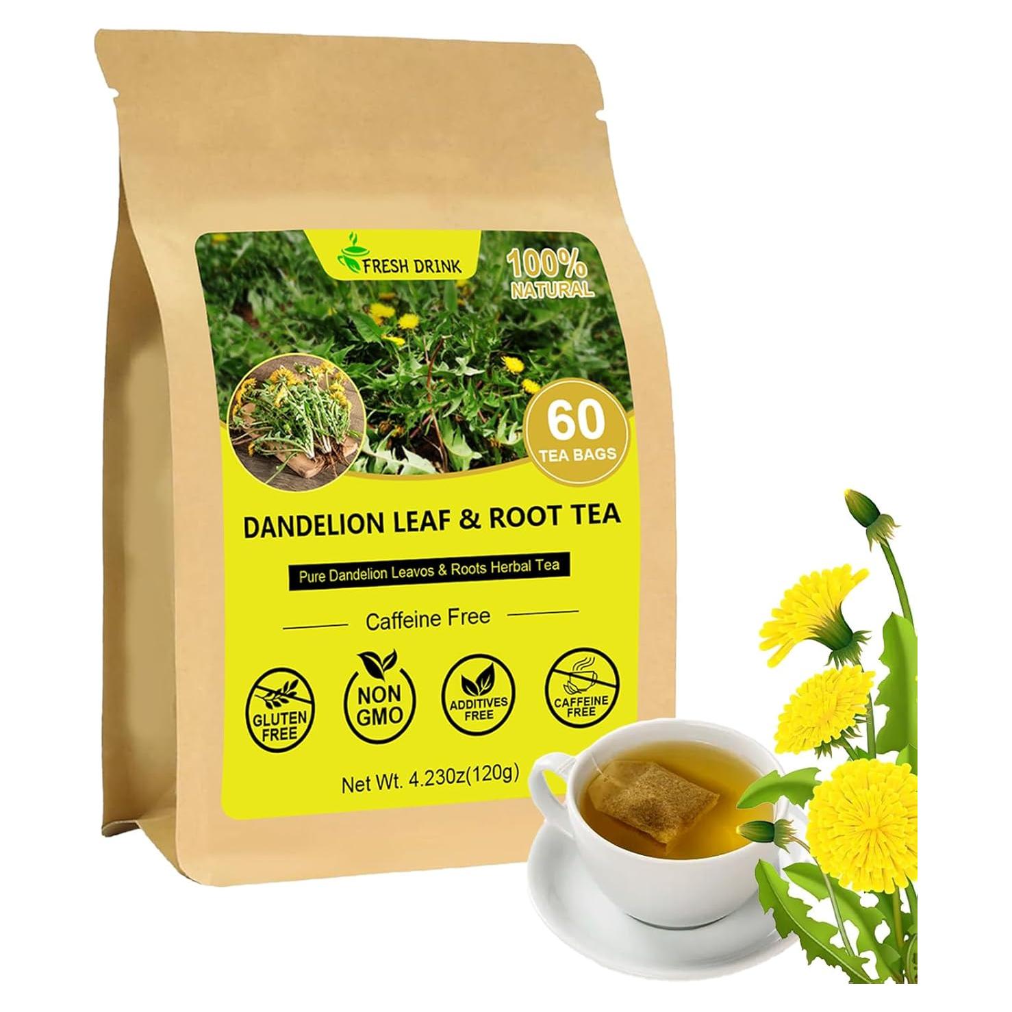 Té de Diente de León 100% Puro Genérico - 60 Bolsitas