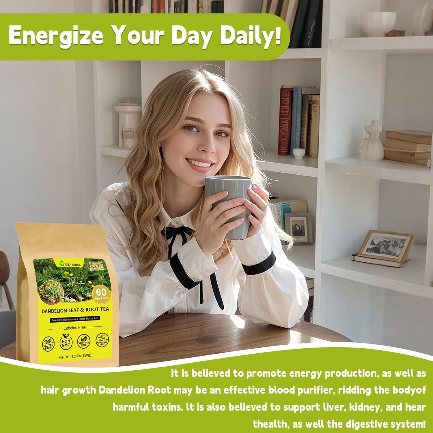 Té de Diente de León 100% Puro Genérico - 60 Bolsitas