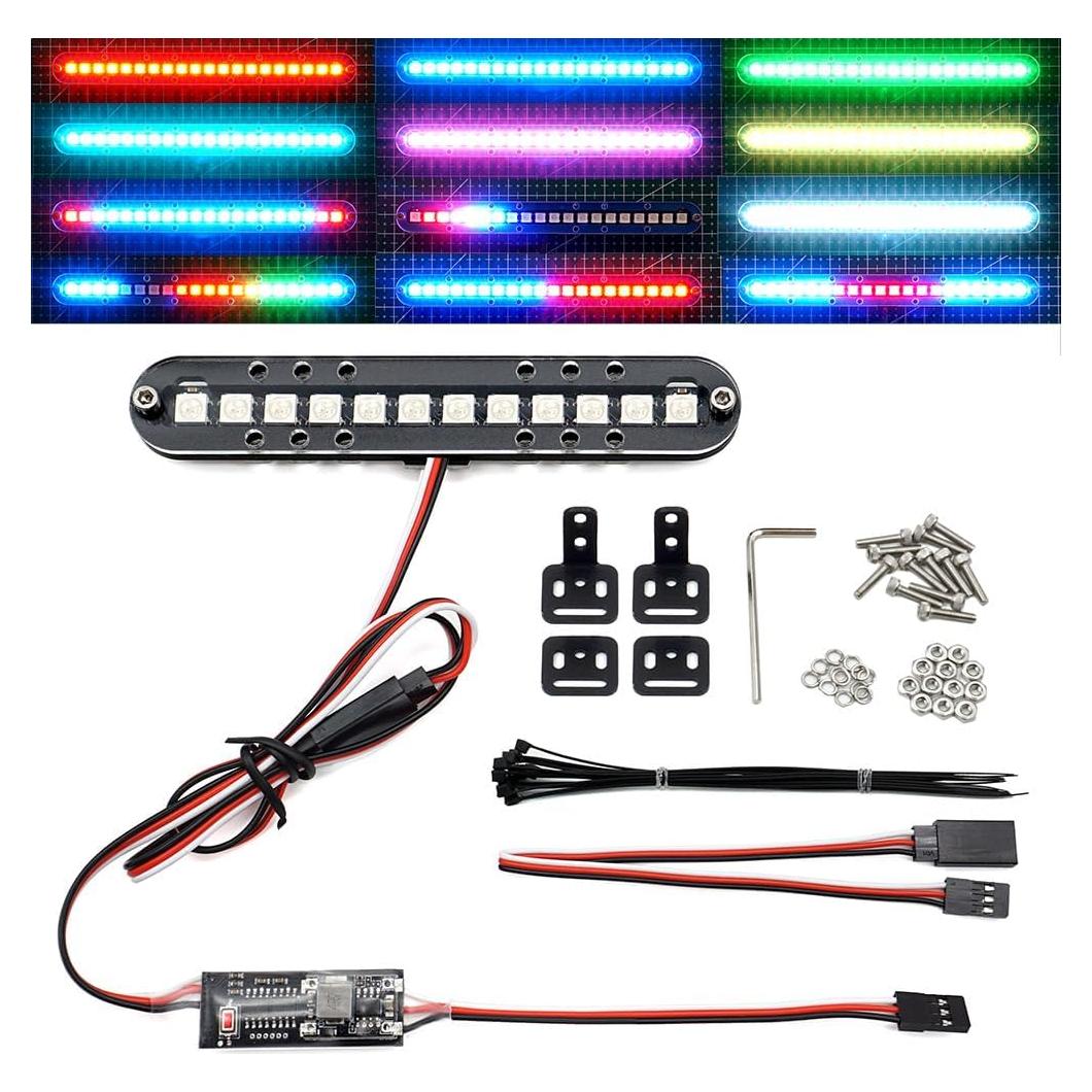 Barra de Luz LED Elechawk 100mm para RC Coche Traxxas Tamiya