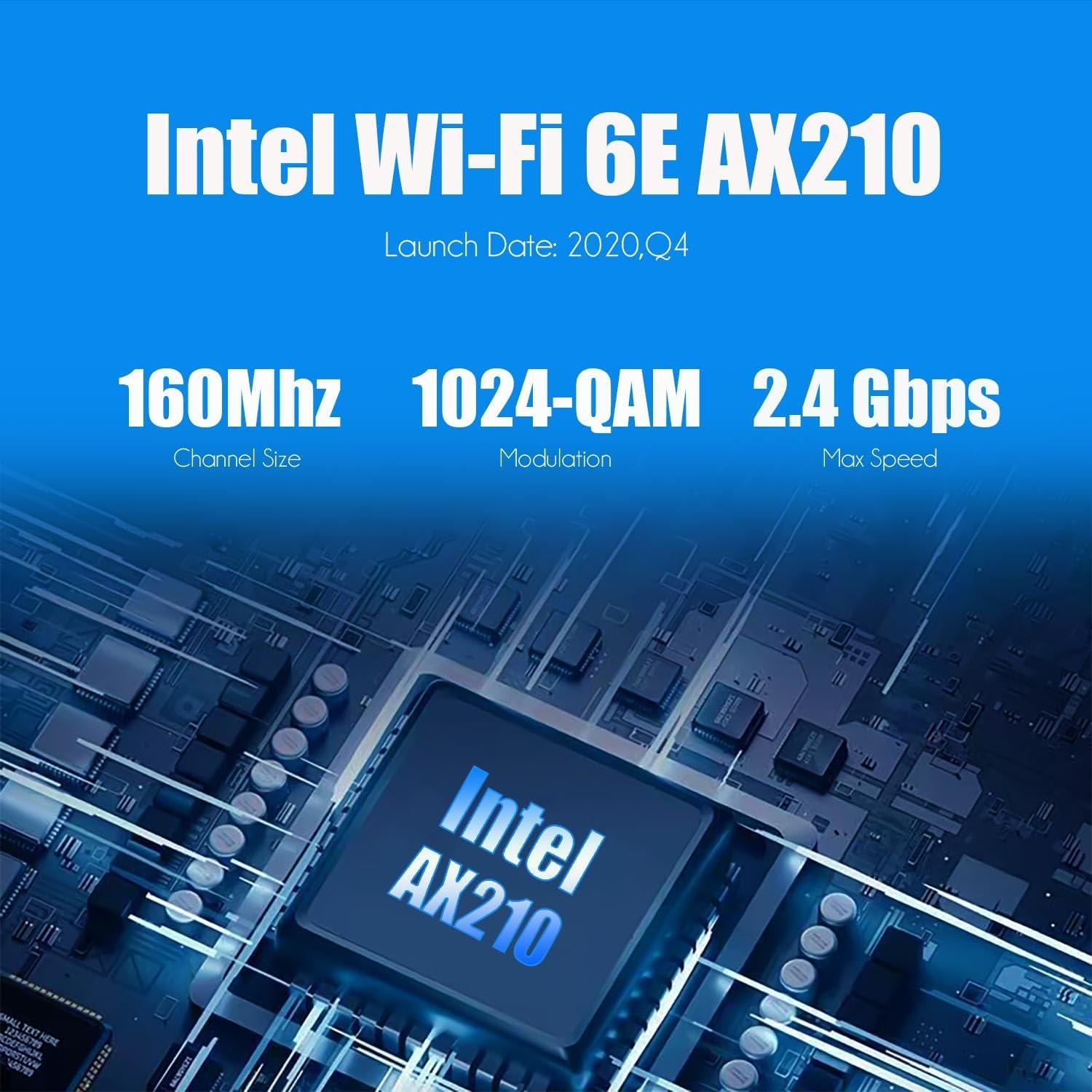 Tarjeta WiFi 6E GLOTRENDS AX5400 PCIe 2.4 Gbps Bluetooth 5.3