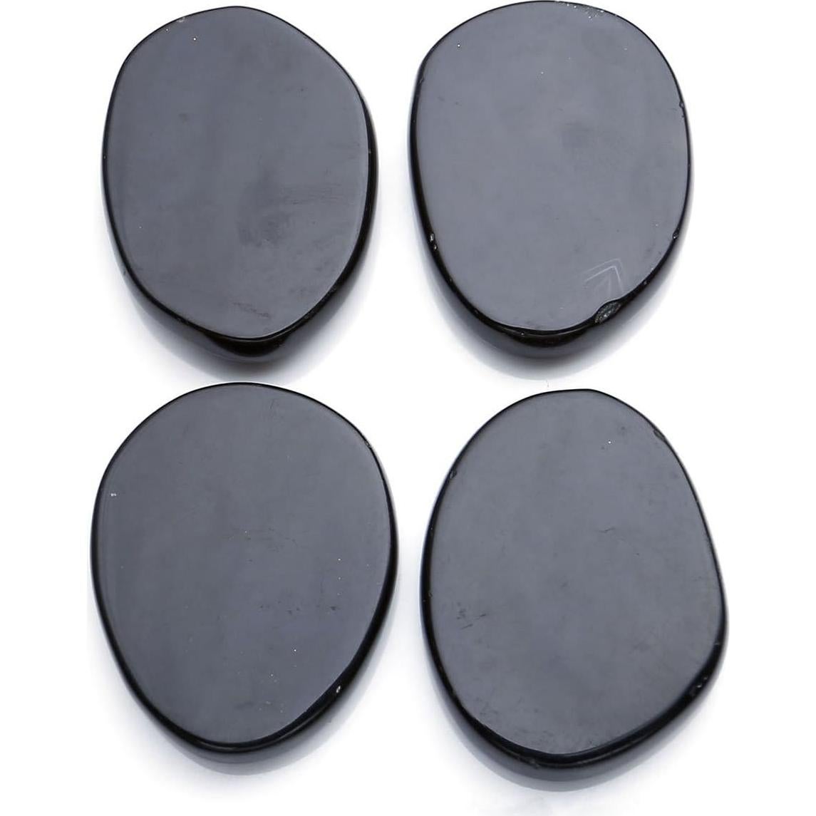 Piedras de Chakra de Ágata Negra CrystalTears 4 Pcs