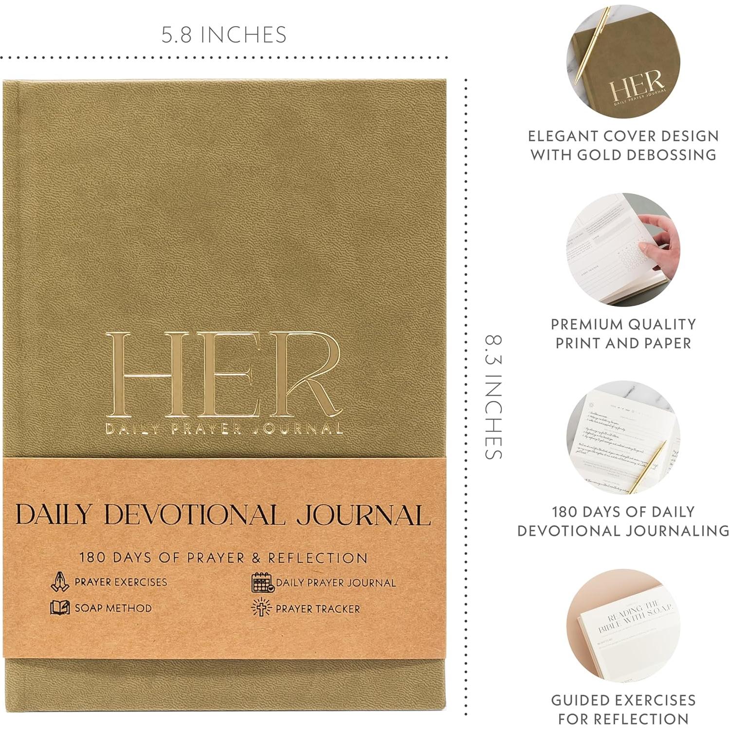 Diario de Oración Diaria A5 Heavenly Finds - Verde Oliva