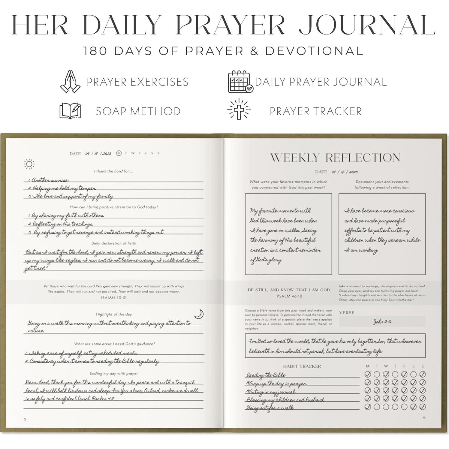 Diario de Oración Diaria A5 Heavenly Finds - Verde Oliva