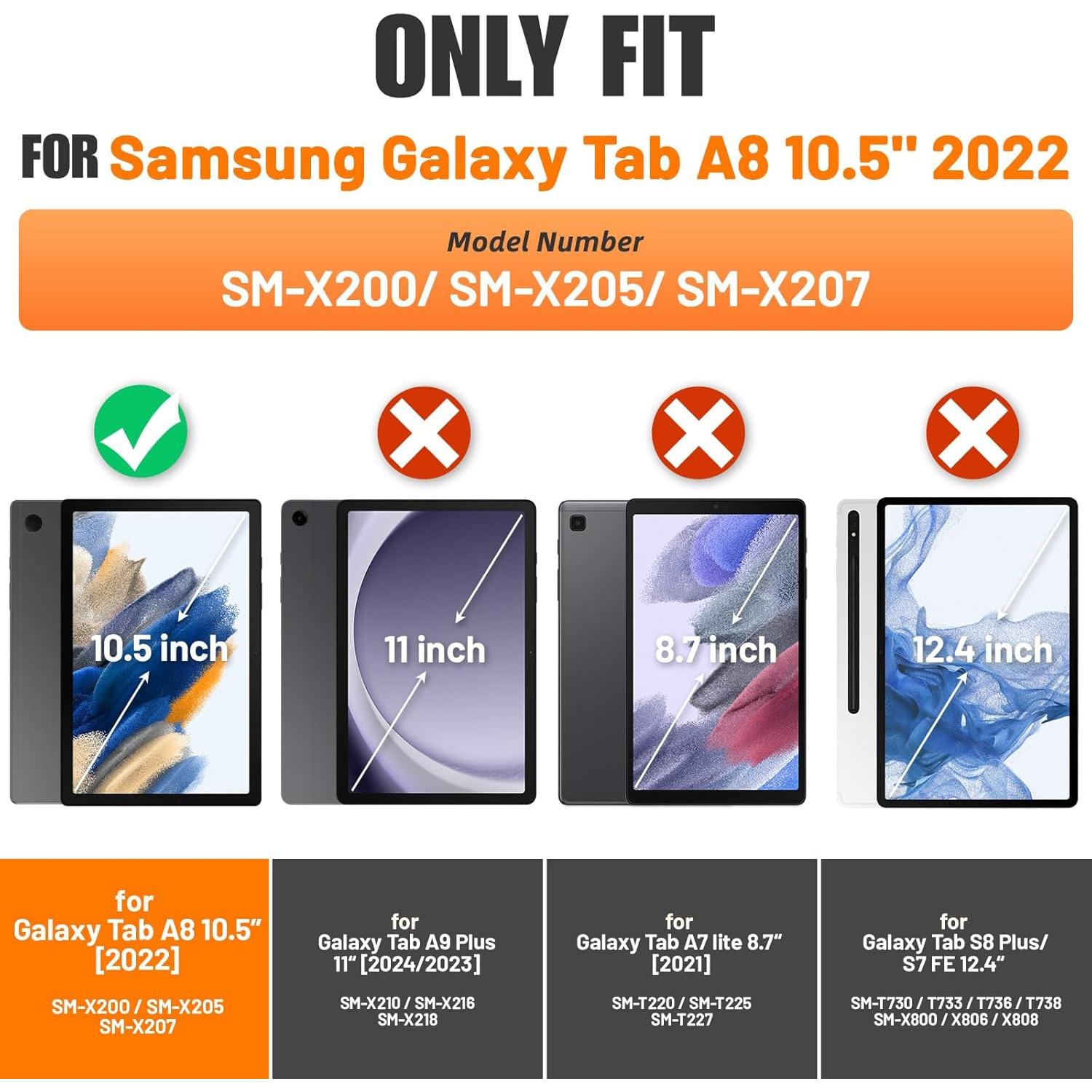 Estuche SEYMAC para Samsung Galaxy Tab A8 10.5" Negro