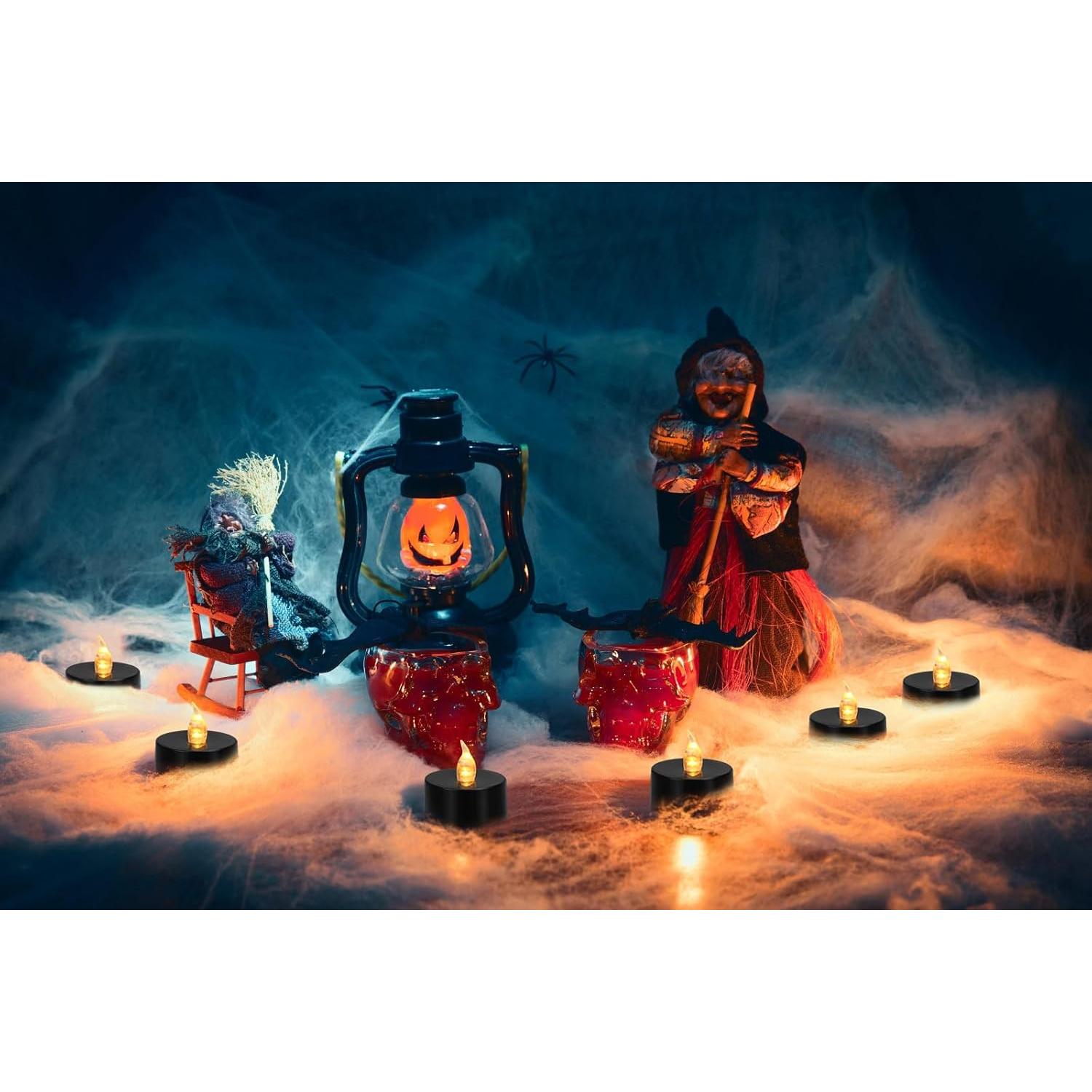 Luces de Té LED KOABY Amarillo Cálido 12 Piezas Sin Llama