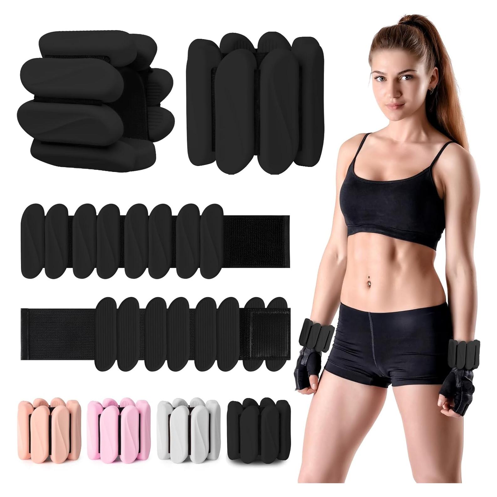 Pesas de Muñeca Ajustables MESUADESI 0.91kg 2Pack Silicona