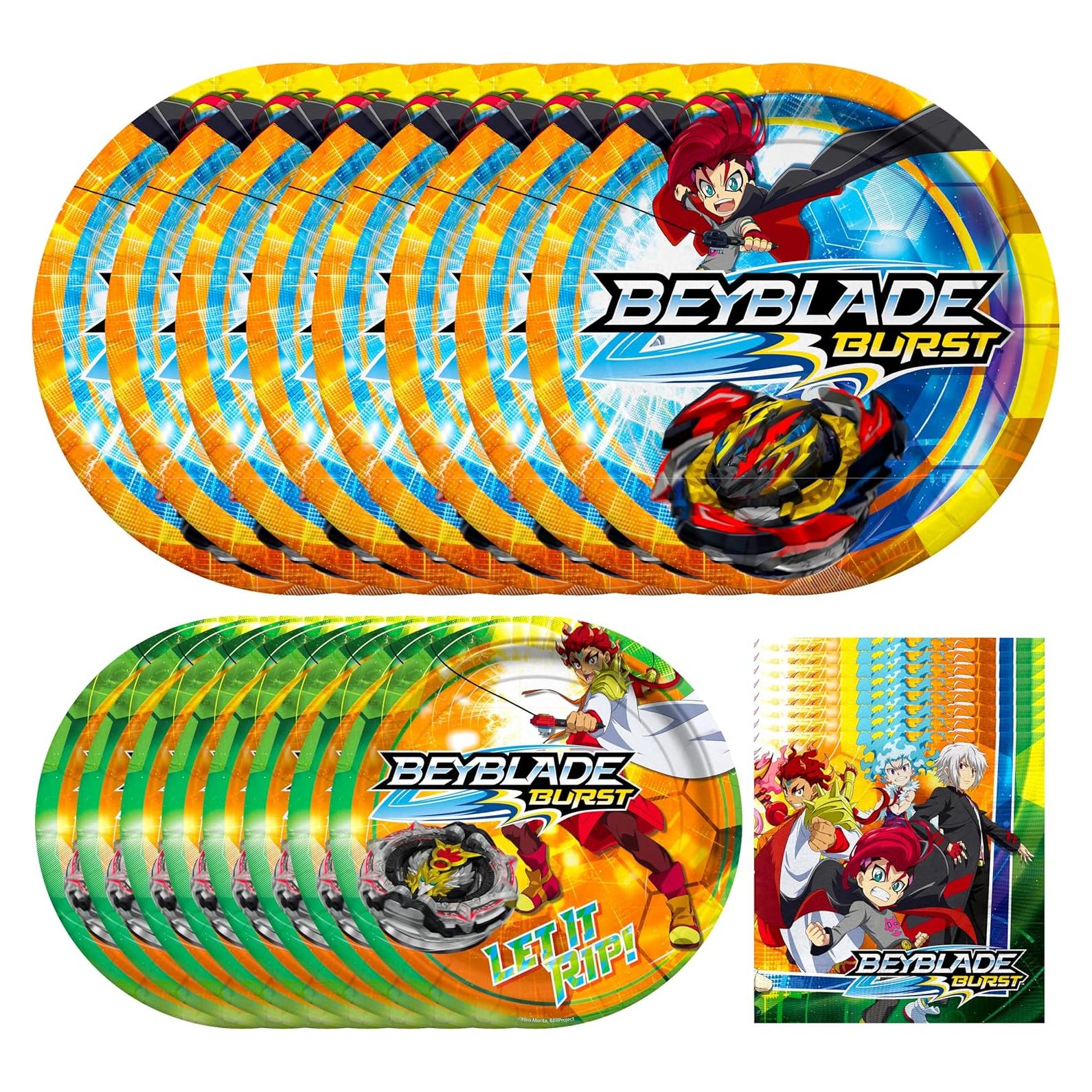 Set de Fiesta BEYBLADE BURST para 16 Invitados - Vajilla y Decoraciones