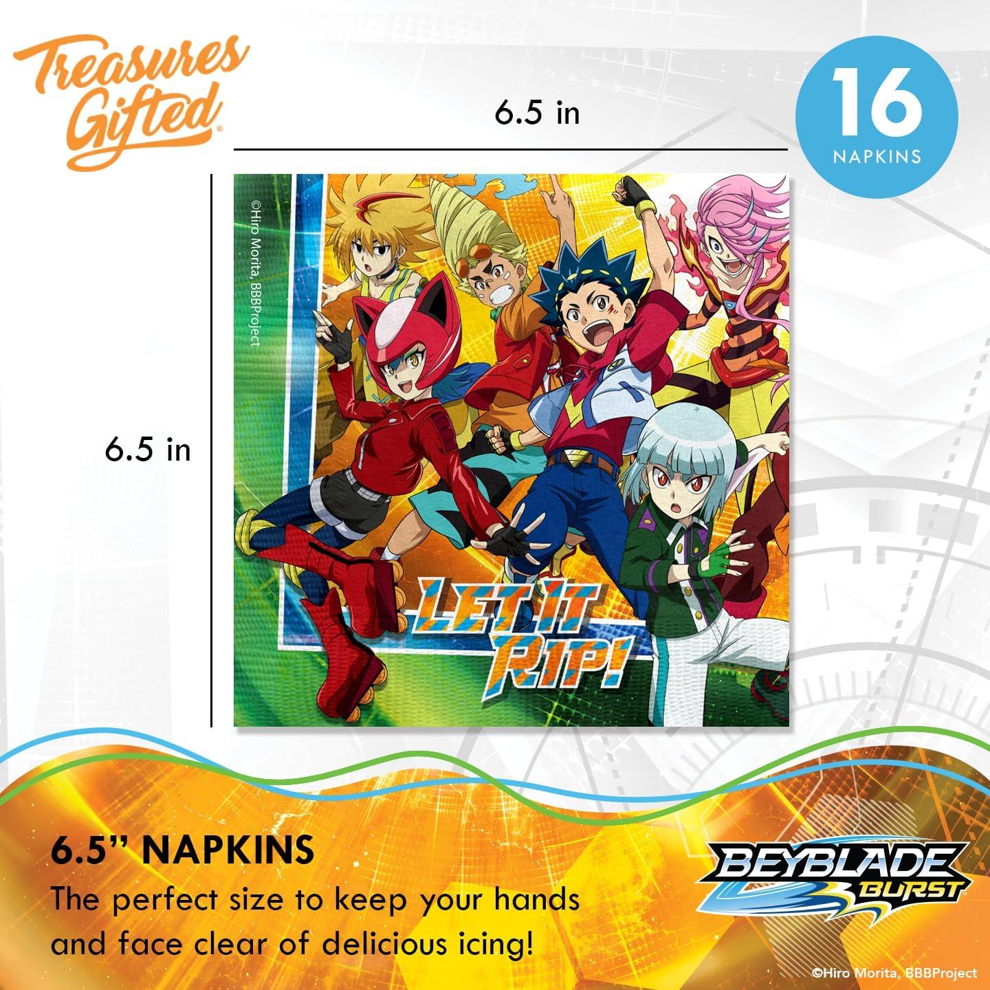 Set de Fiesta BEYBLADE BURST para 16 Invitados - Vajilla y Decoraciones