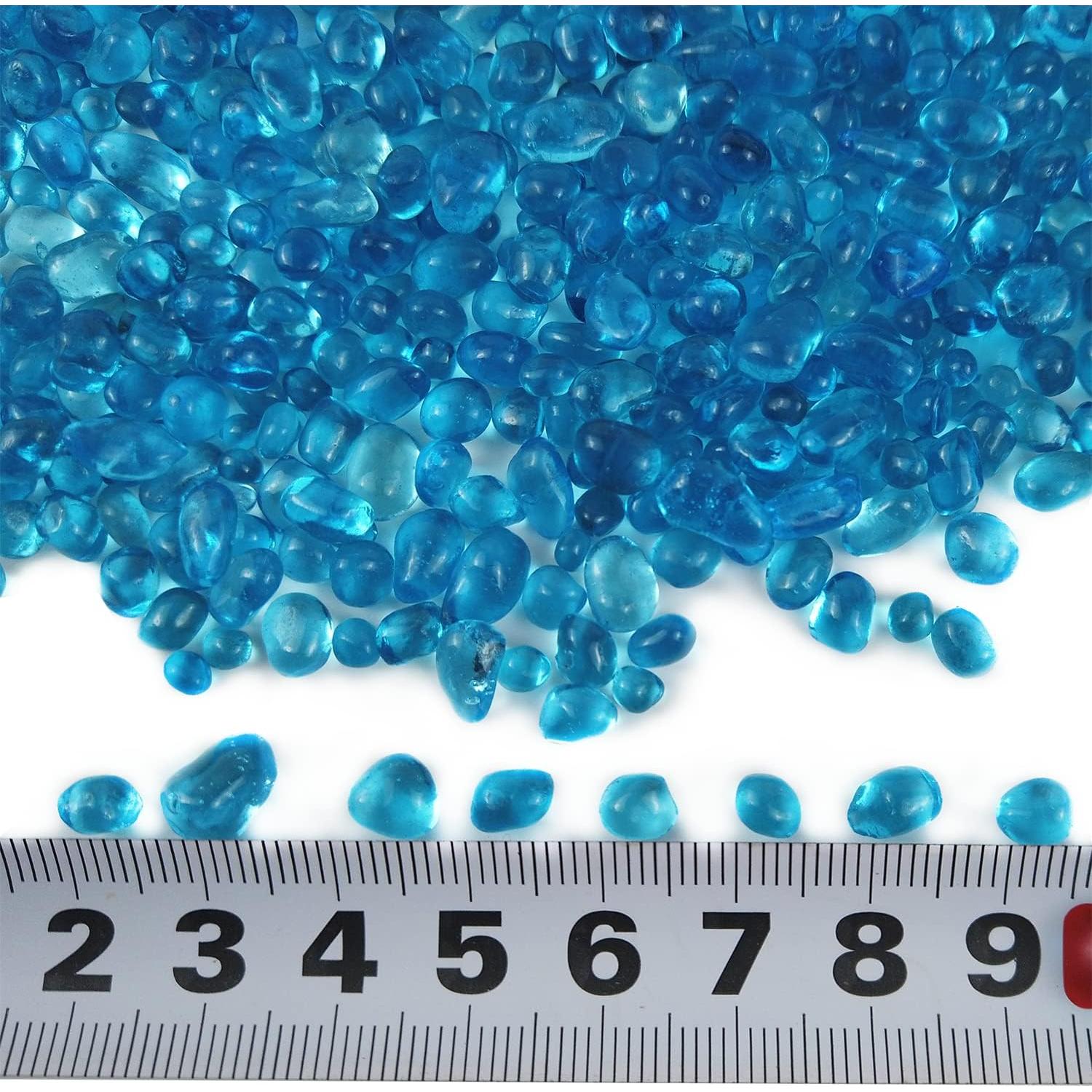 Perlas de vidrio decorativas Lustering 3-6mm Azul Marino 454g